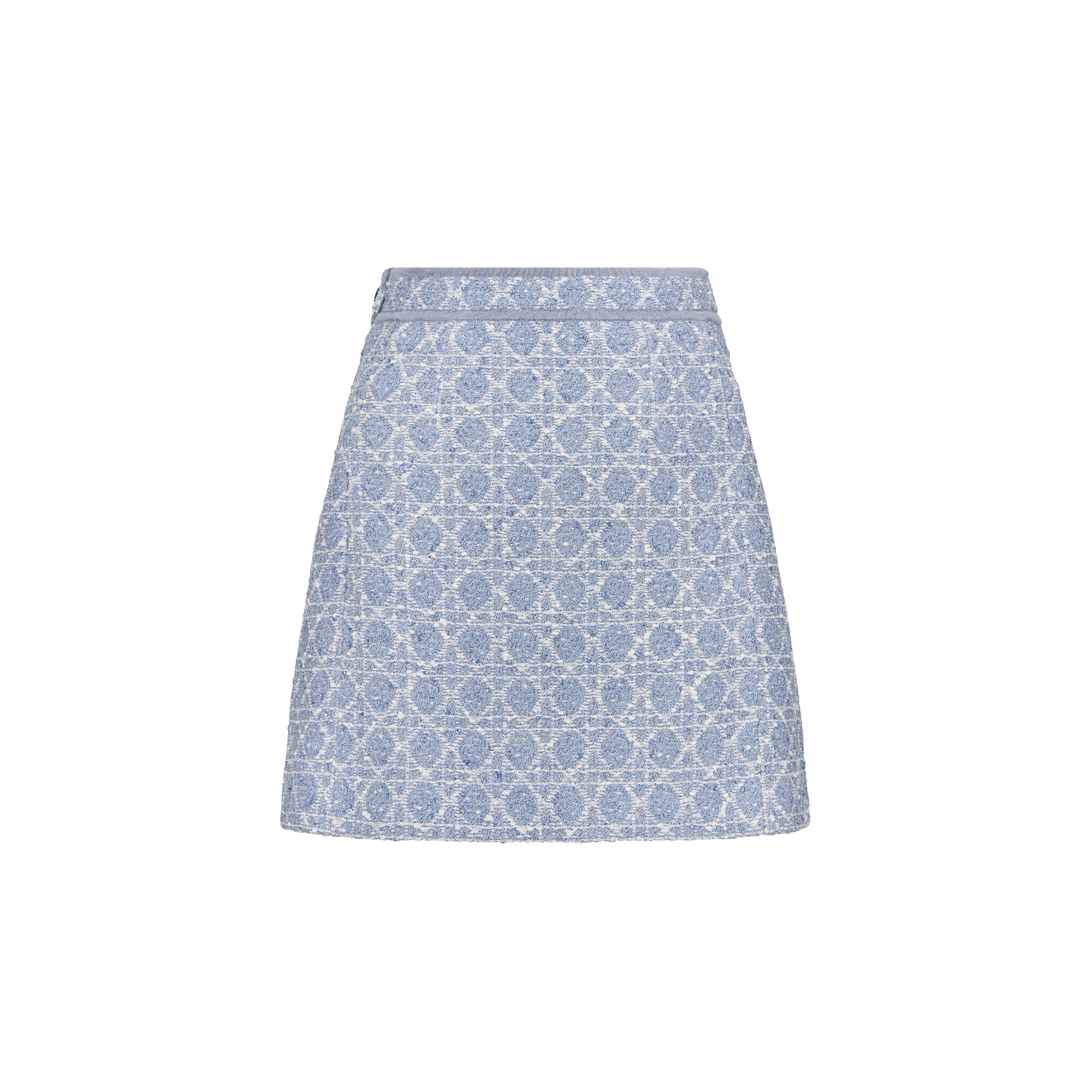 Macrocannage Flared Miniskirt