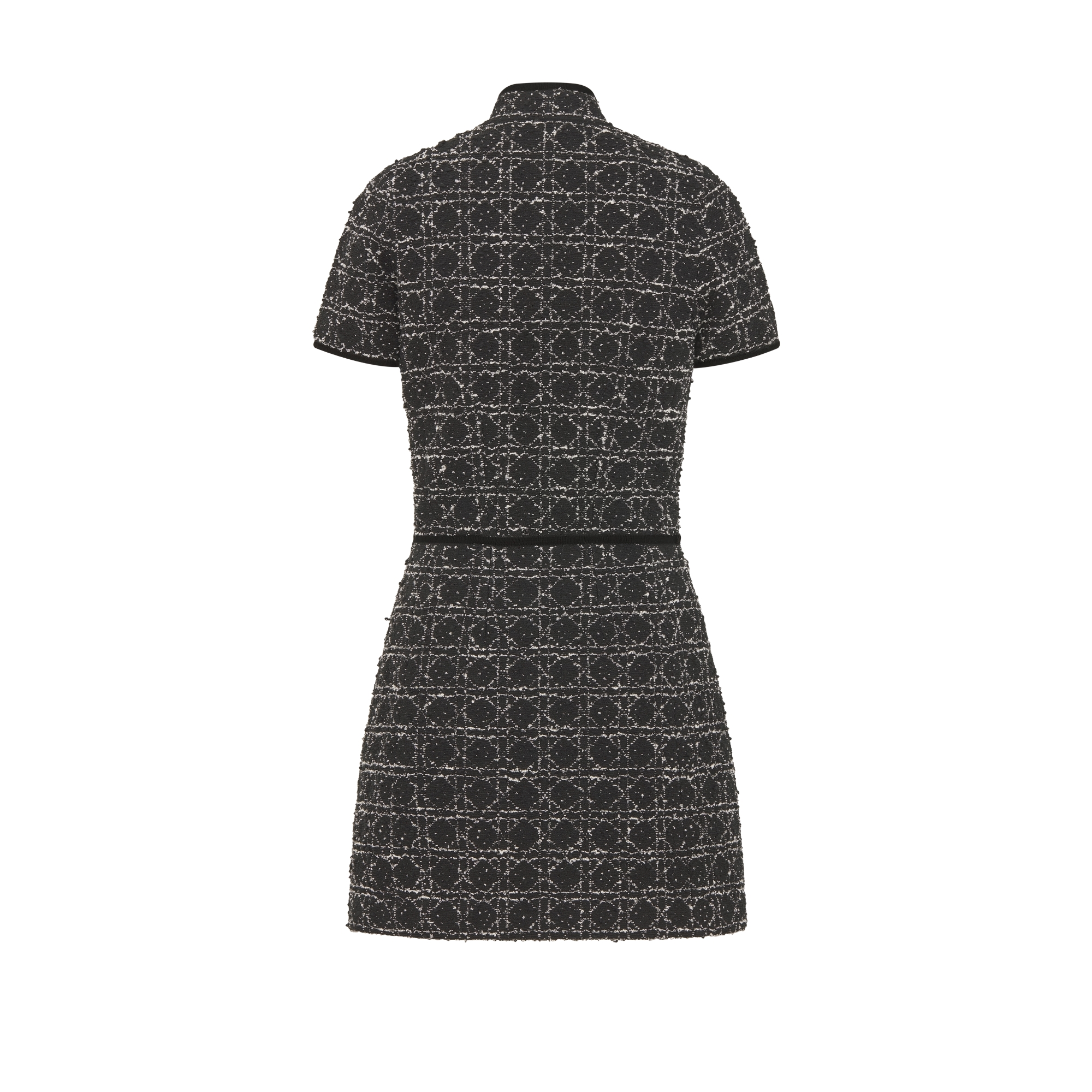 Short Macrocannage Flared Dress