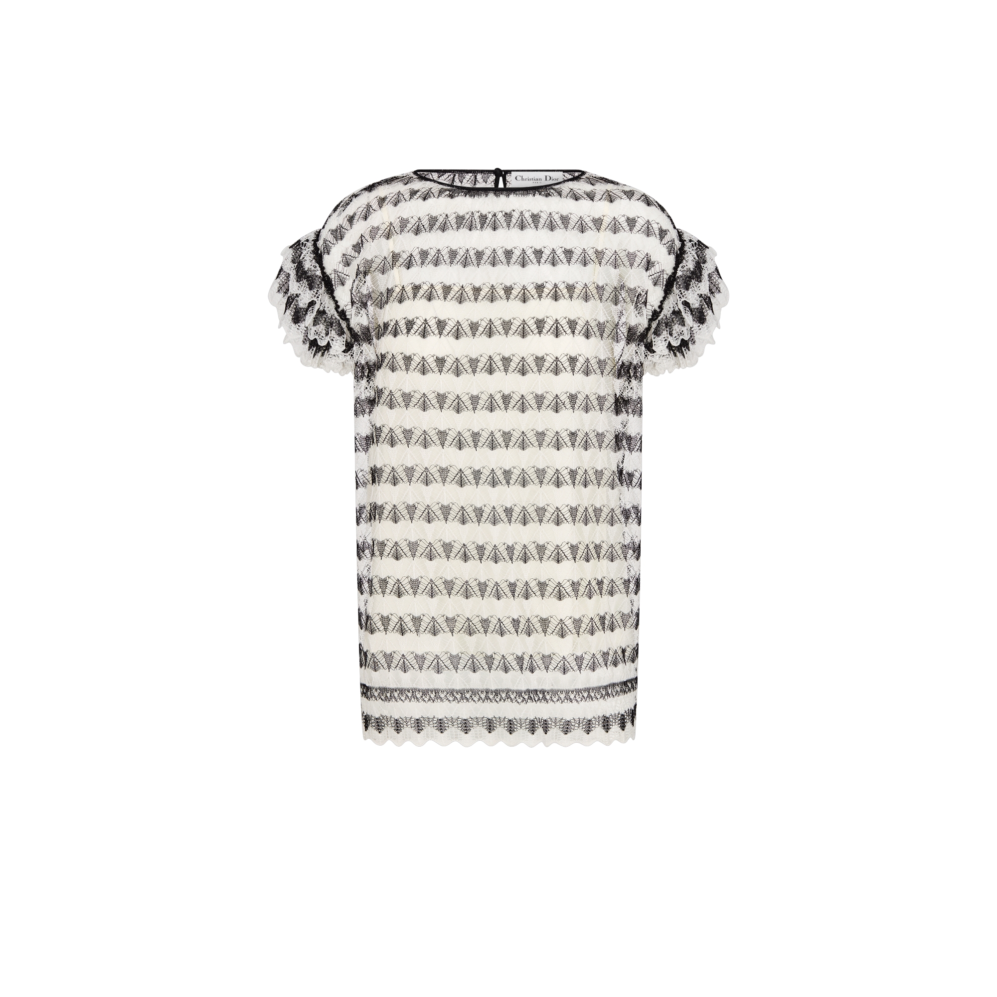 Dior Marinière Short-Sleeved Sweater with Removable Collar