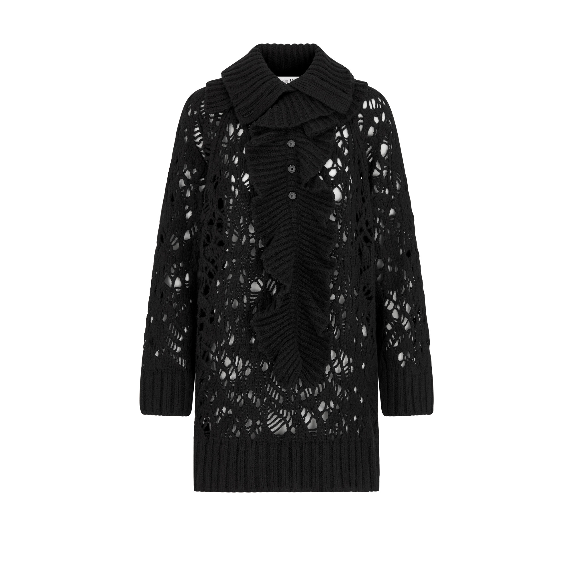 クリスチャンディオール　オーバーコート　カシミヤ混　アンゴラ混　黒　ウール クリスチャンディオール オーバーコート カシミヤ混 アンゴラ混