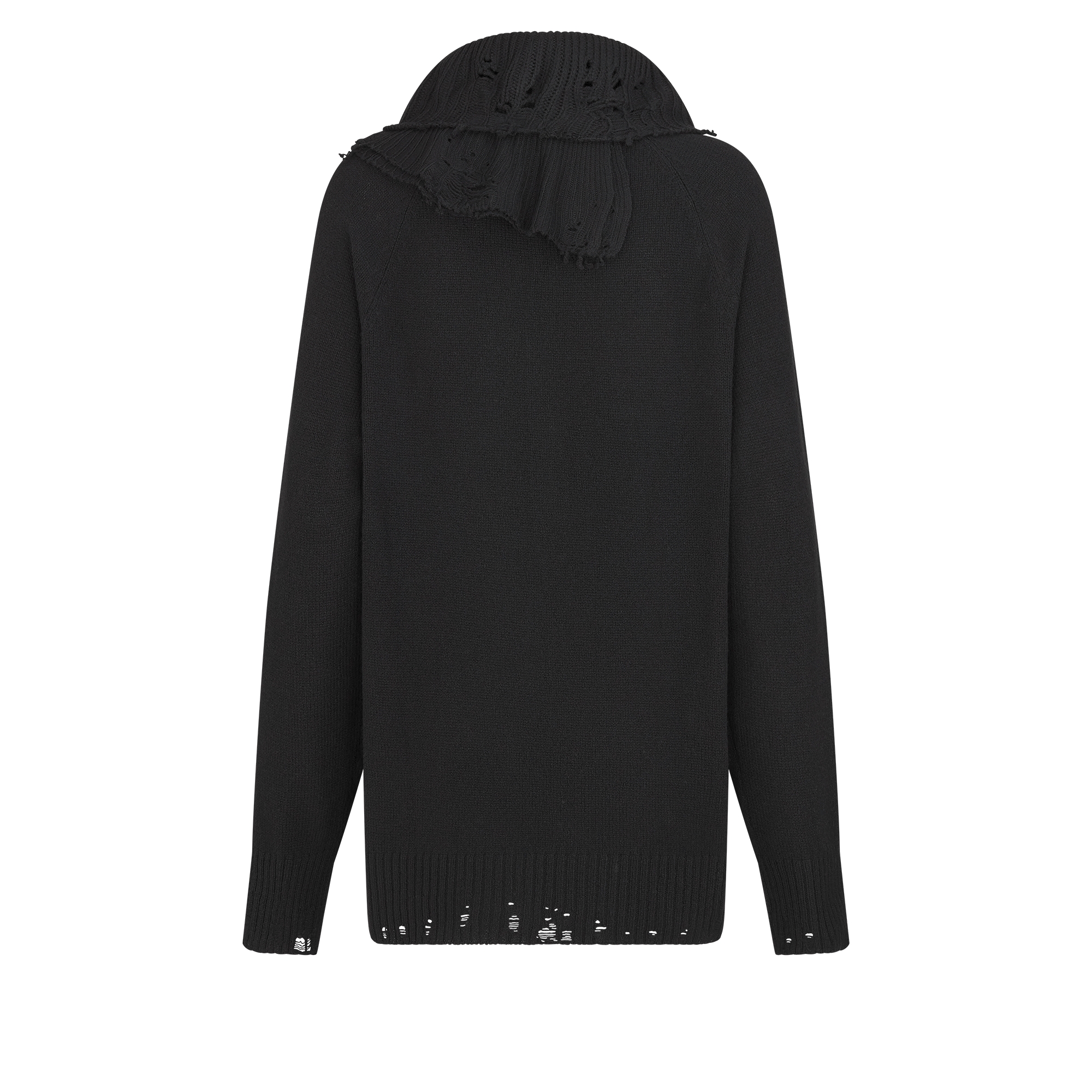 Sweater with Removable Ruched Collar