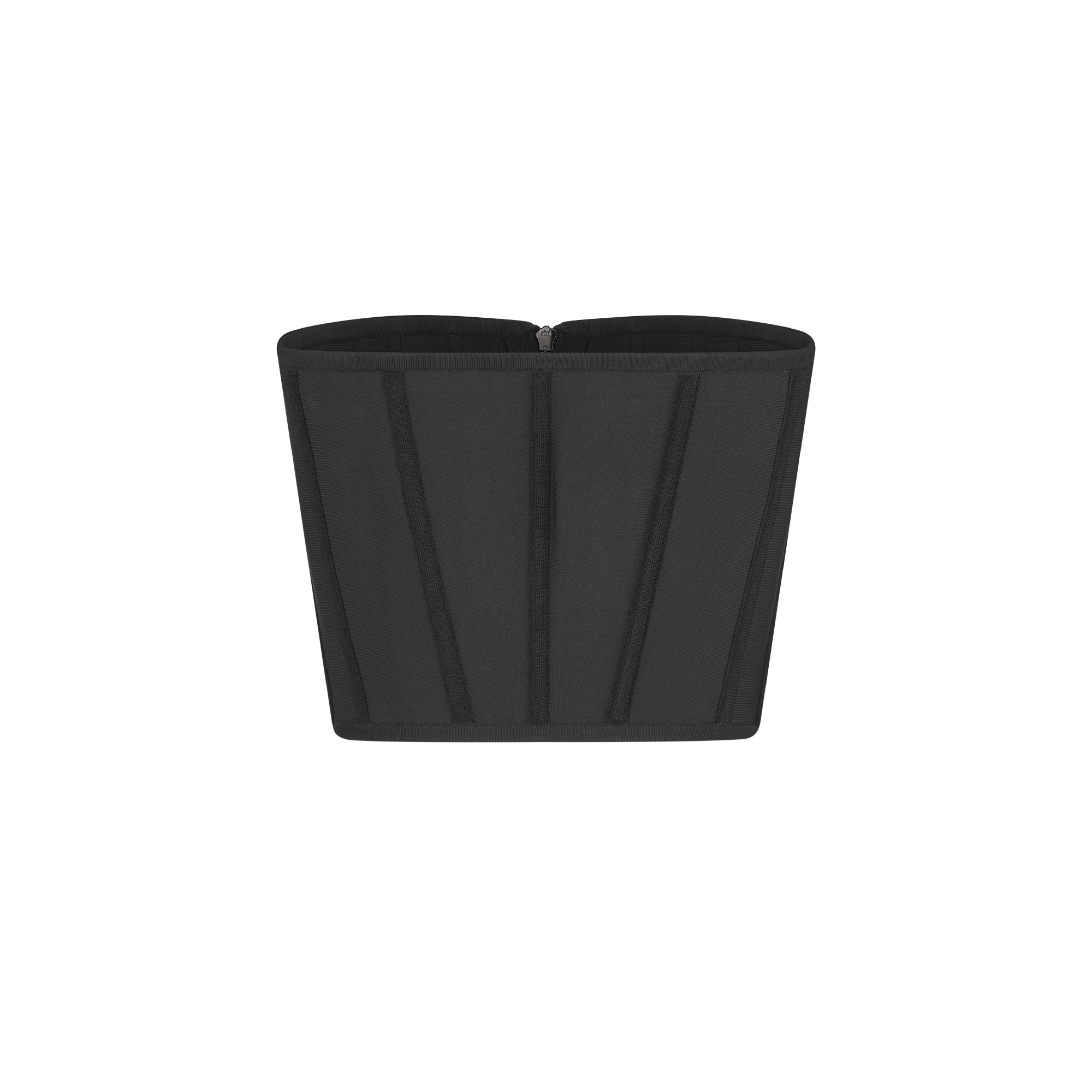 Zipped Corset Black Technical Knit E08