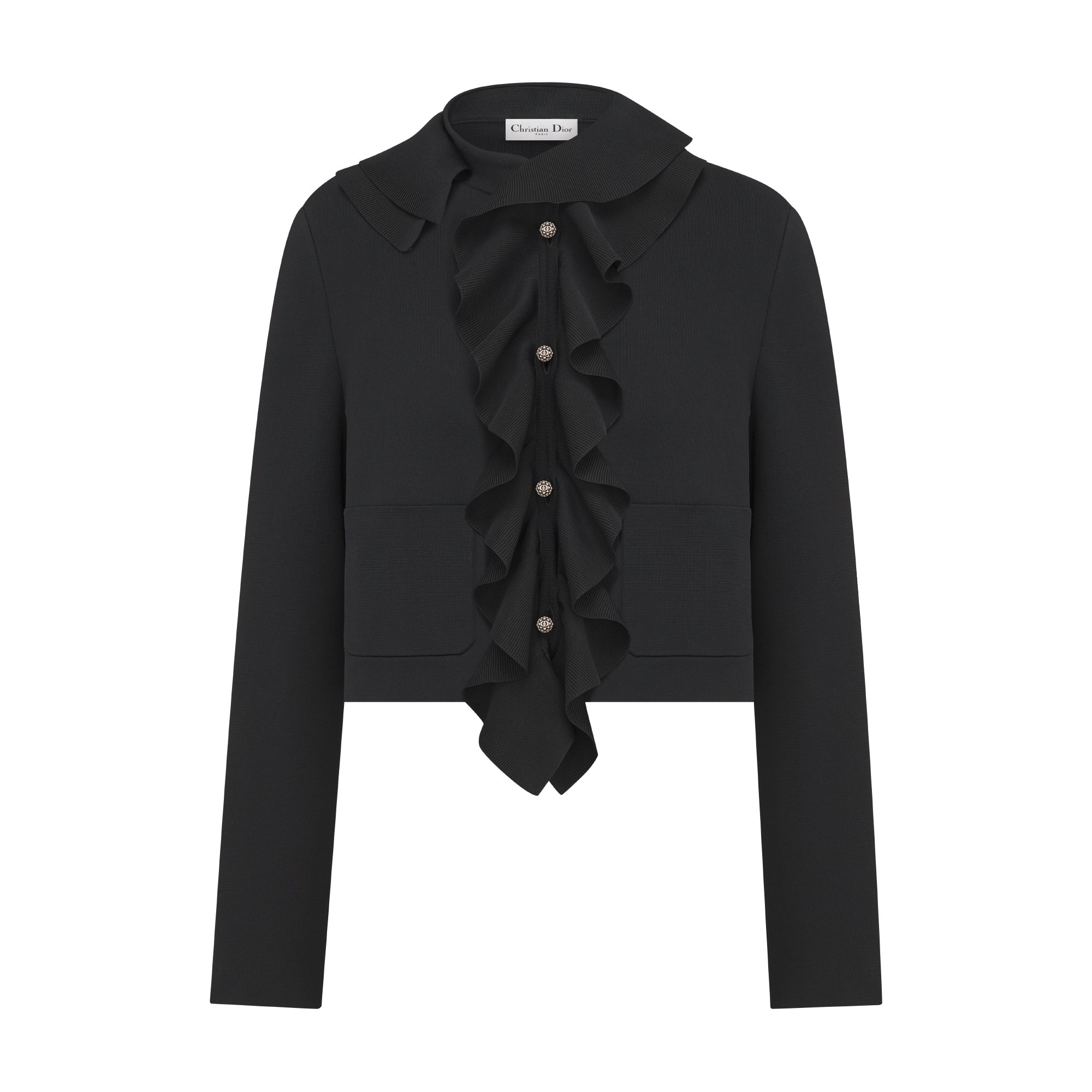 未使用級*現行タグ クリスチャンディオール クロップドジャケット CD パール 未使用級*現行タグ クリスチャンディオール クロップドジャケット CD