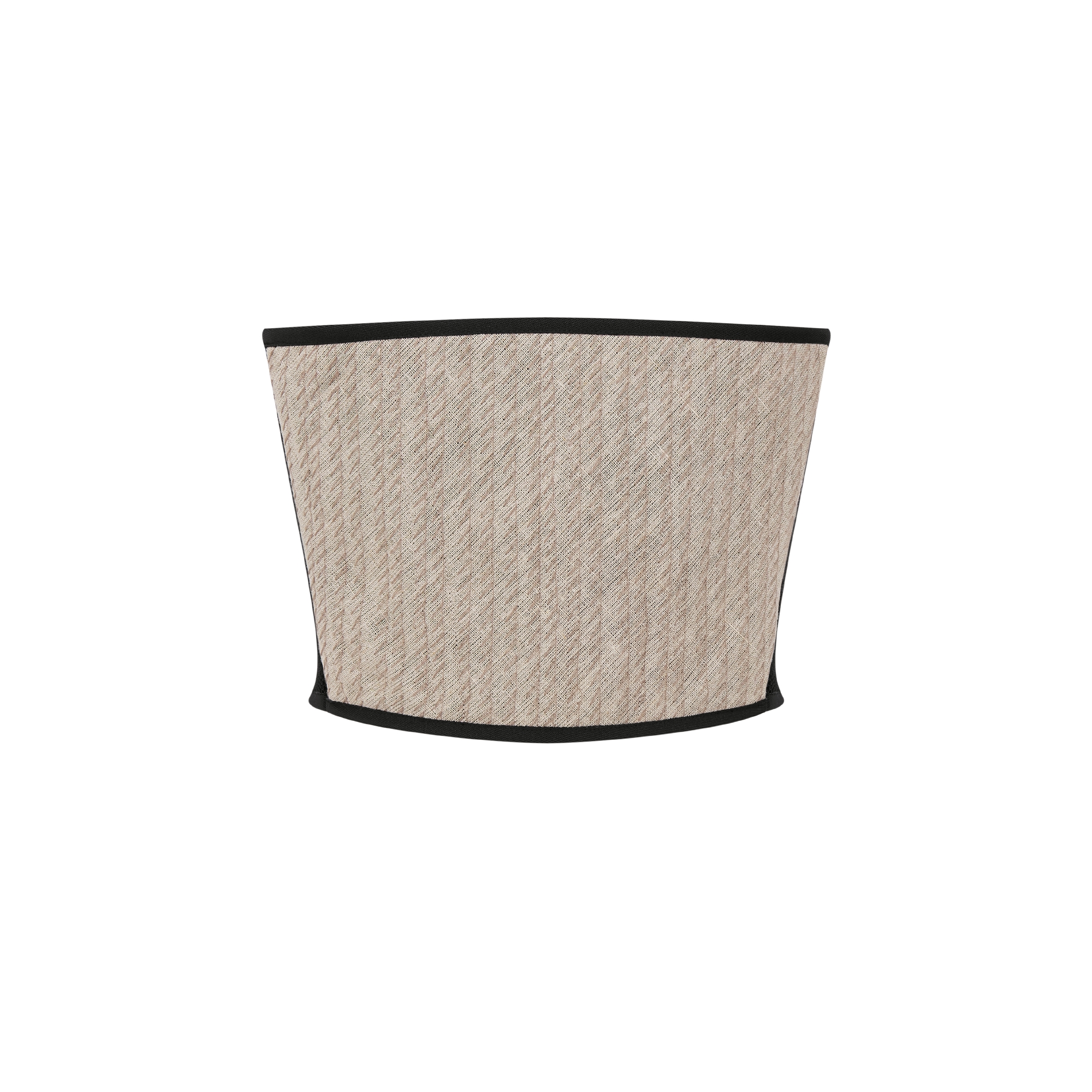 Zipped Corset Beige Horsehair-Effect Linen and Wool Blend E08