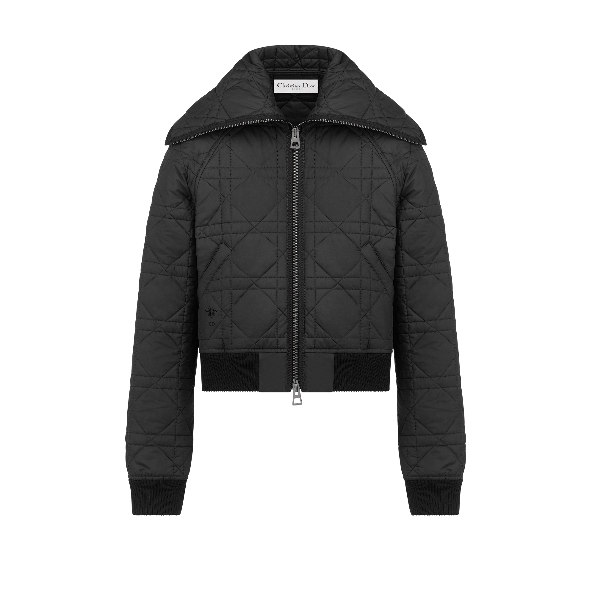 オーバーサイズカラー付き ジャケット マクロカナージュ キルティング テクニカル タフタ E01