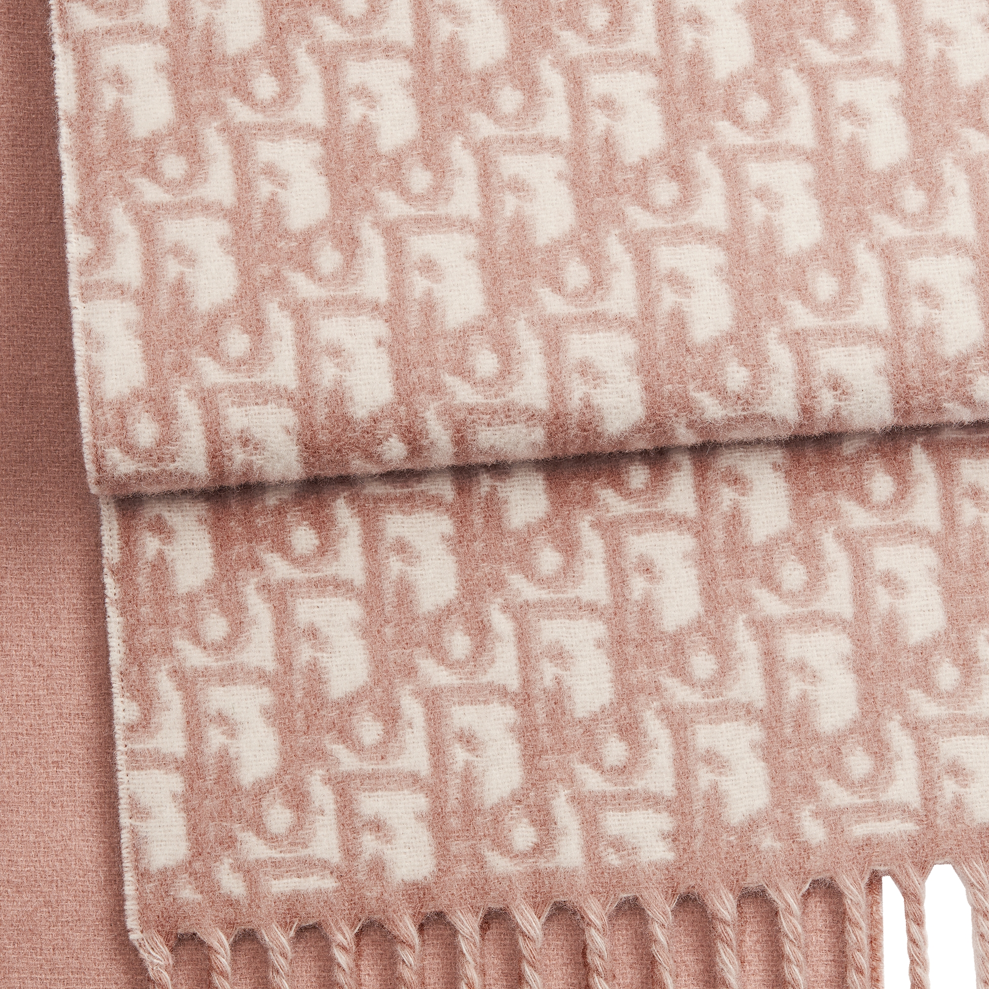 Dior Oblique Scarf Rose des Vents Pink Cashmere E09