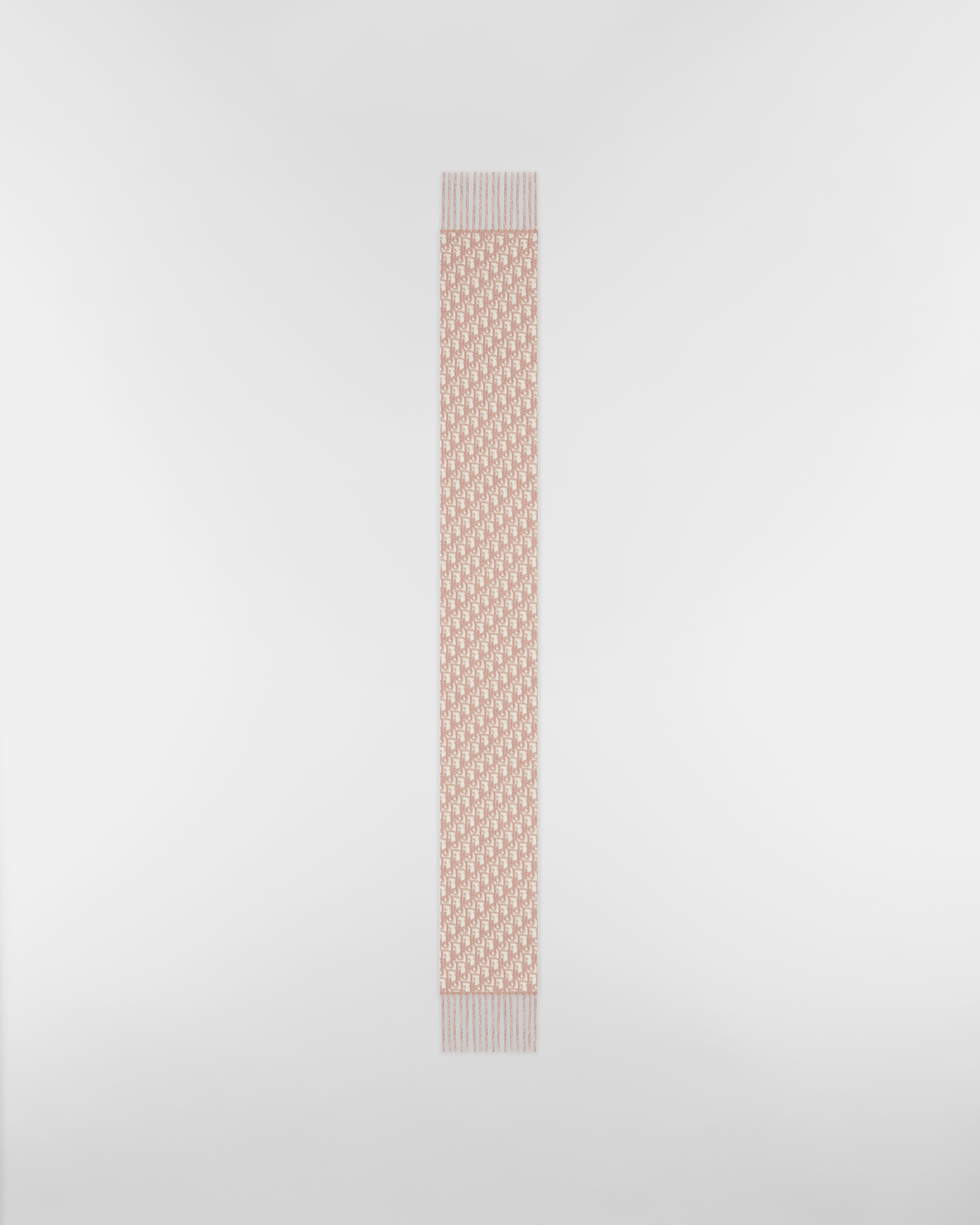 Dior 印花围巾 玫瑰粉色山羊绒面料 Oblique 印花 E07