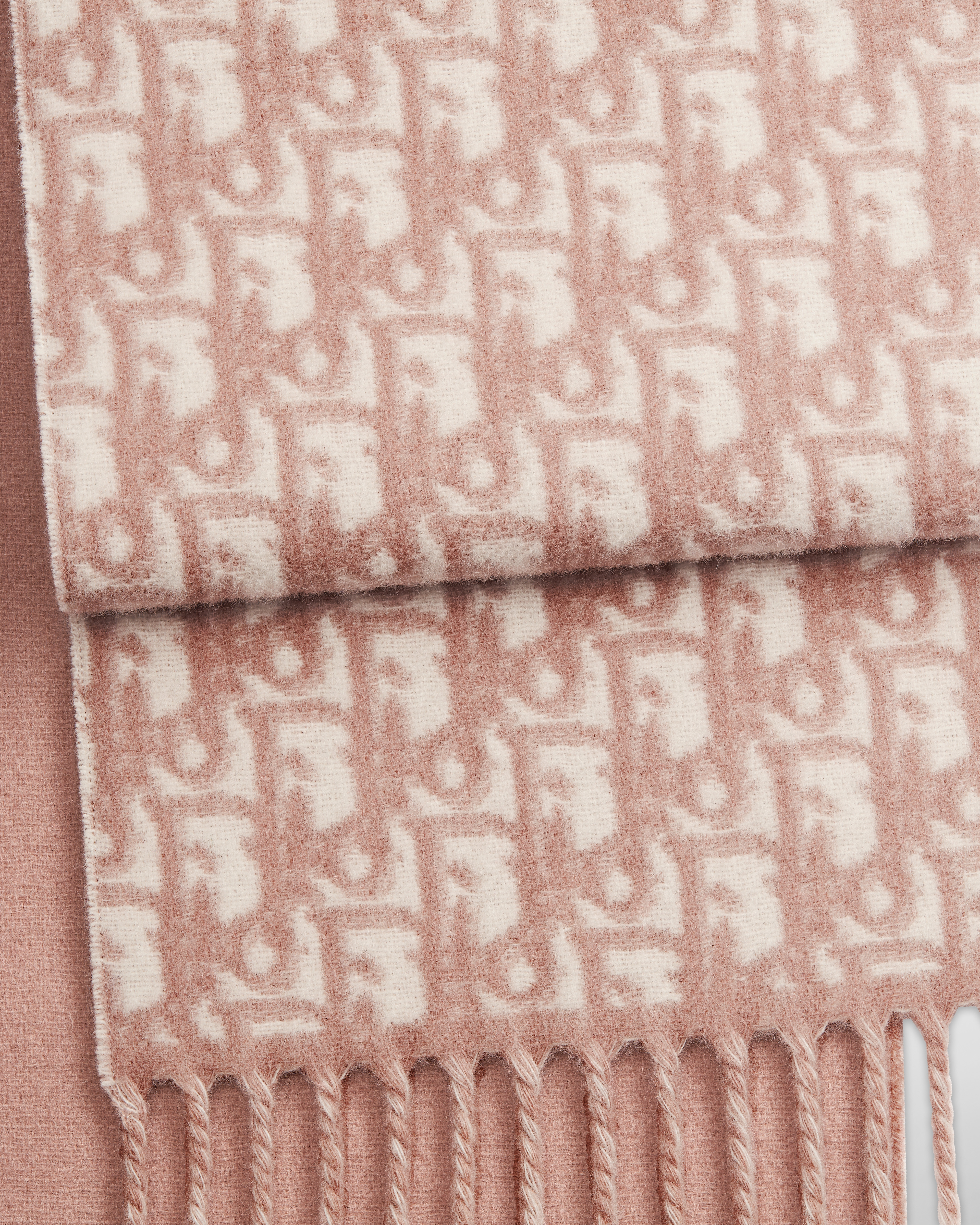 Dior Oblique Scarf Rose des Vents Pink Cashmere E09
