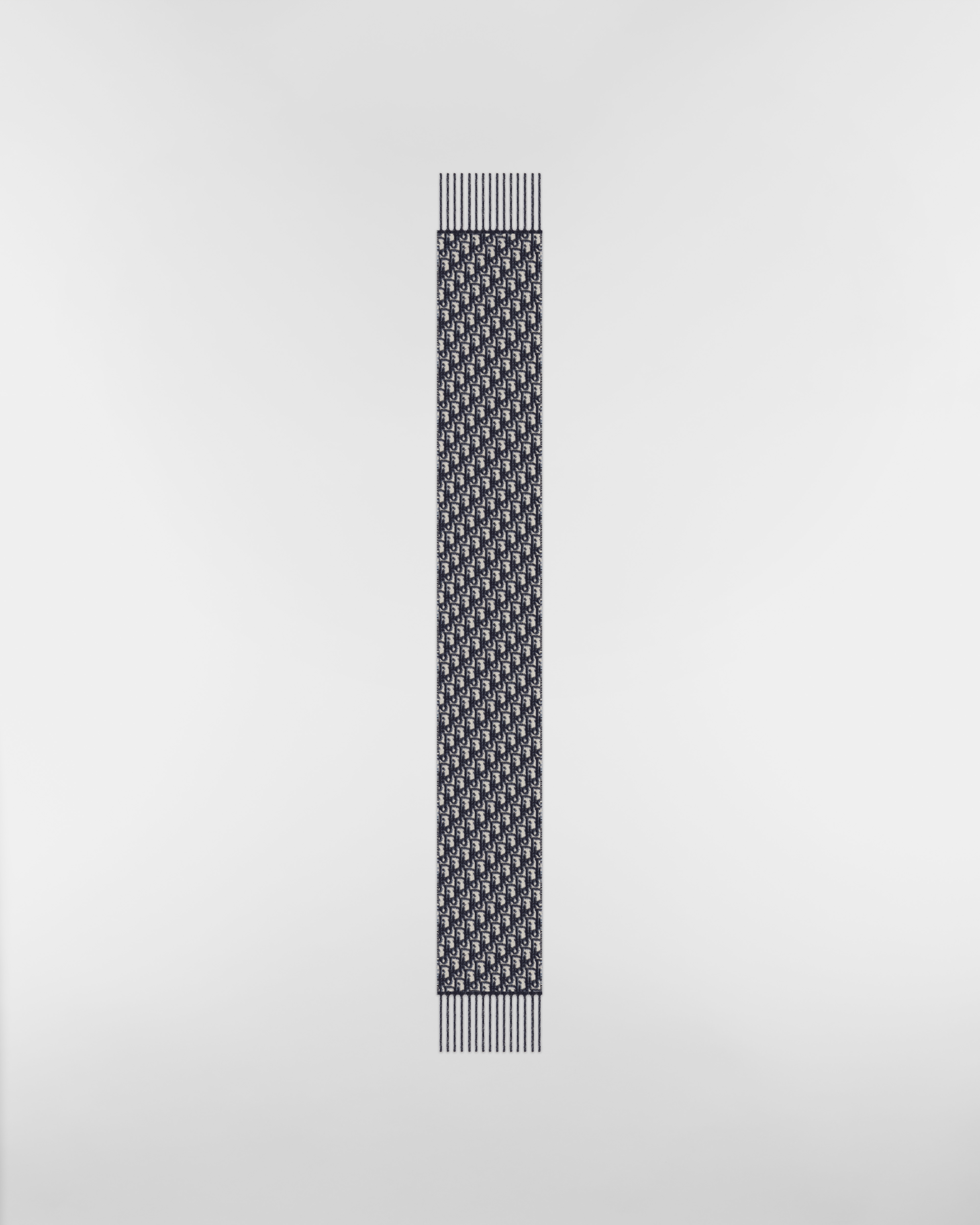 Dior Oblique Scarf Navy Blue Cashmere E07