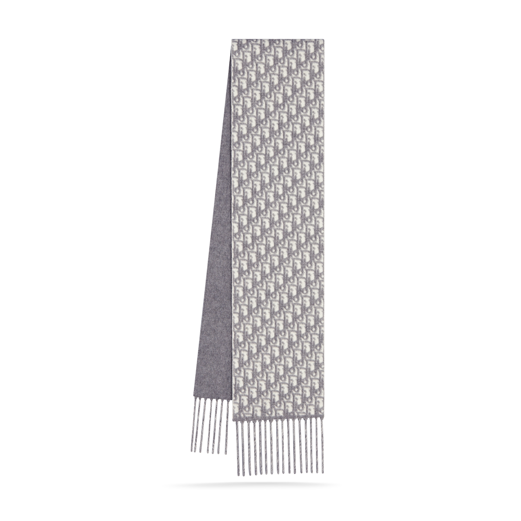 Dior Oblique Scarf Gray Cashmere E03