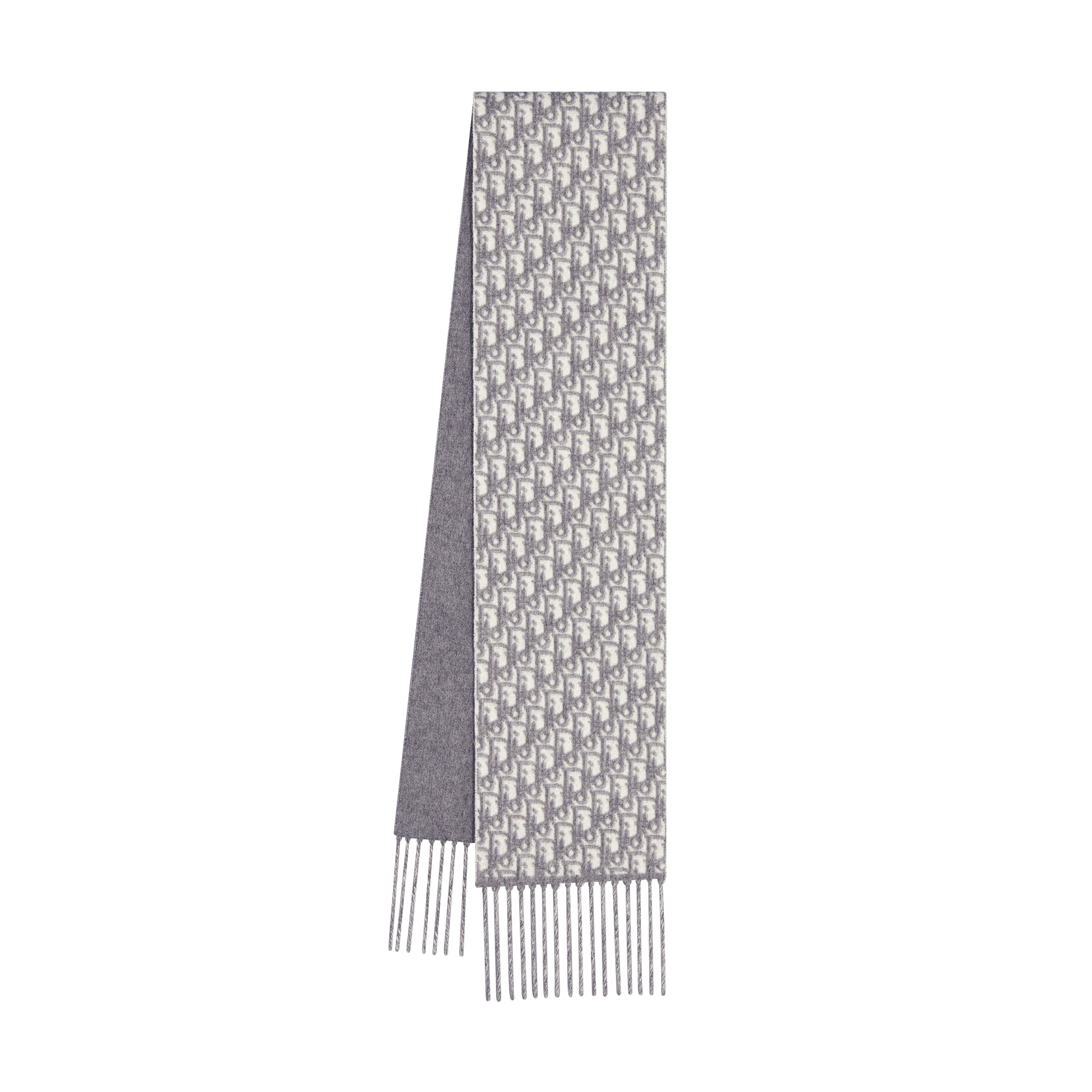 Dior Oblique Scarf Gray Cashmere E03