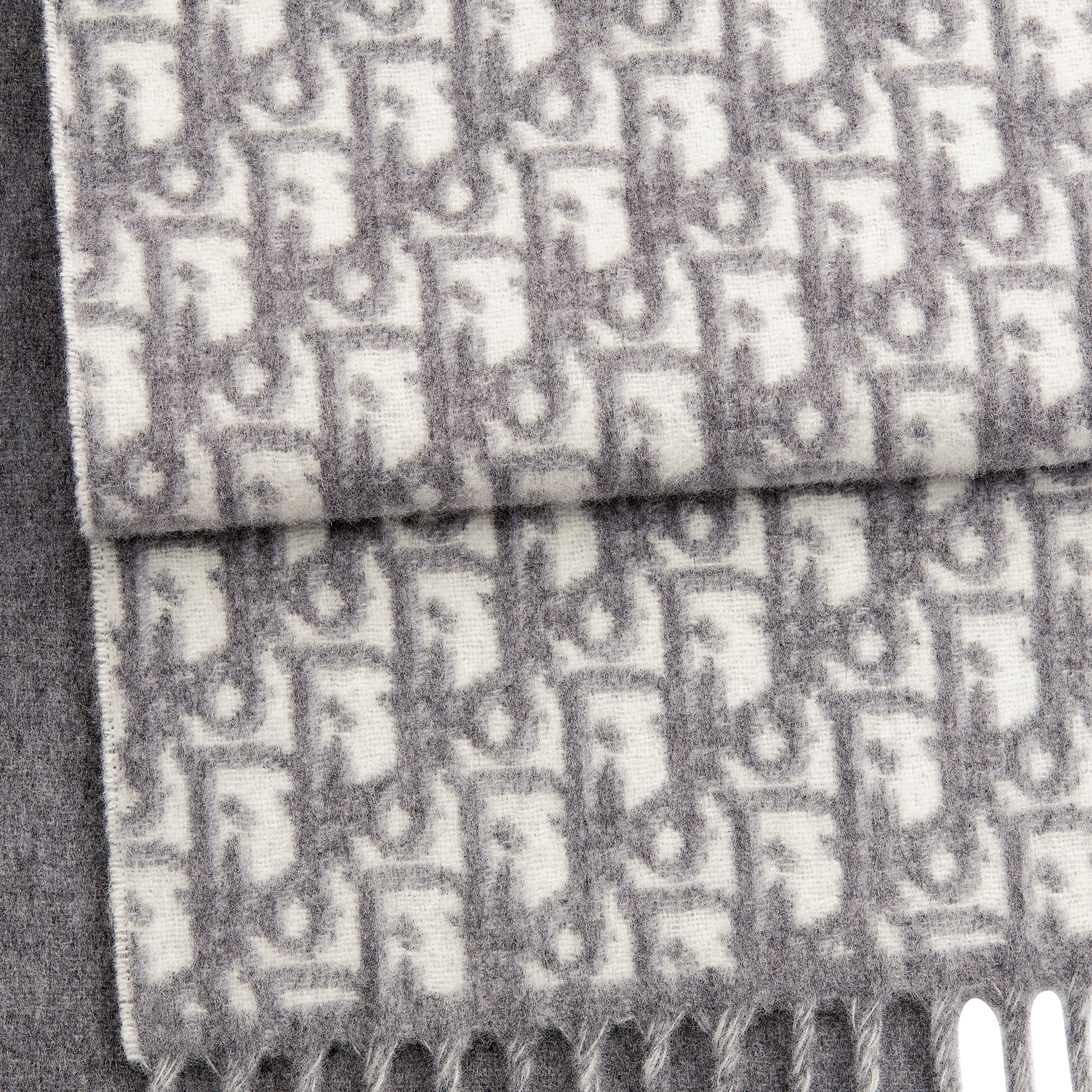 Dior Oblique Scarf Gray Cashmere E09