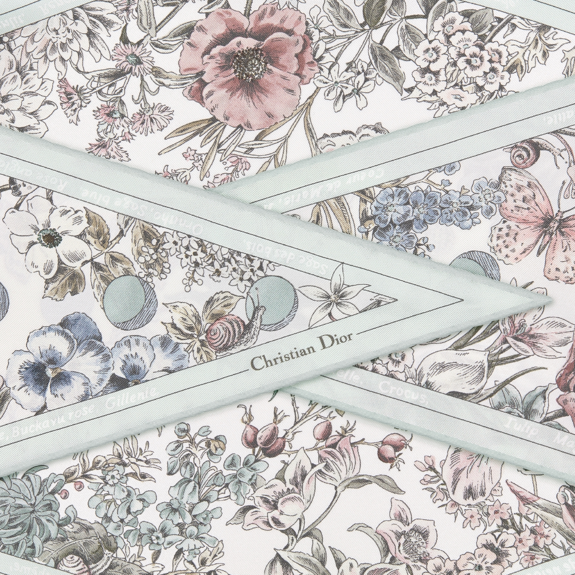 Dior Astral Flowers Dior Diamond スカーフ シルクツイル E09