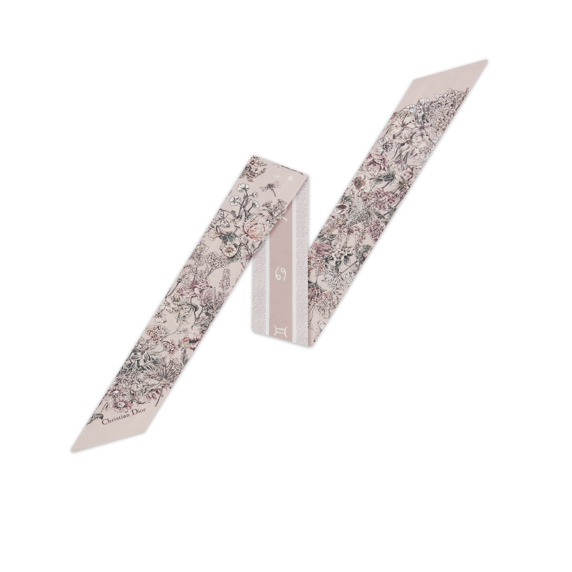 Dior ロゴチェック柄 シルクハンカチ　475A Dior ロゴチェック柄 シルクハンカチ 475A Dior ロゴチェック柄 シルク