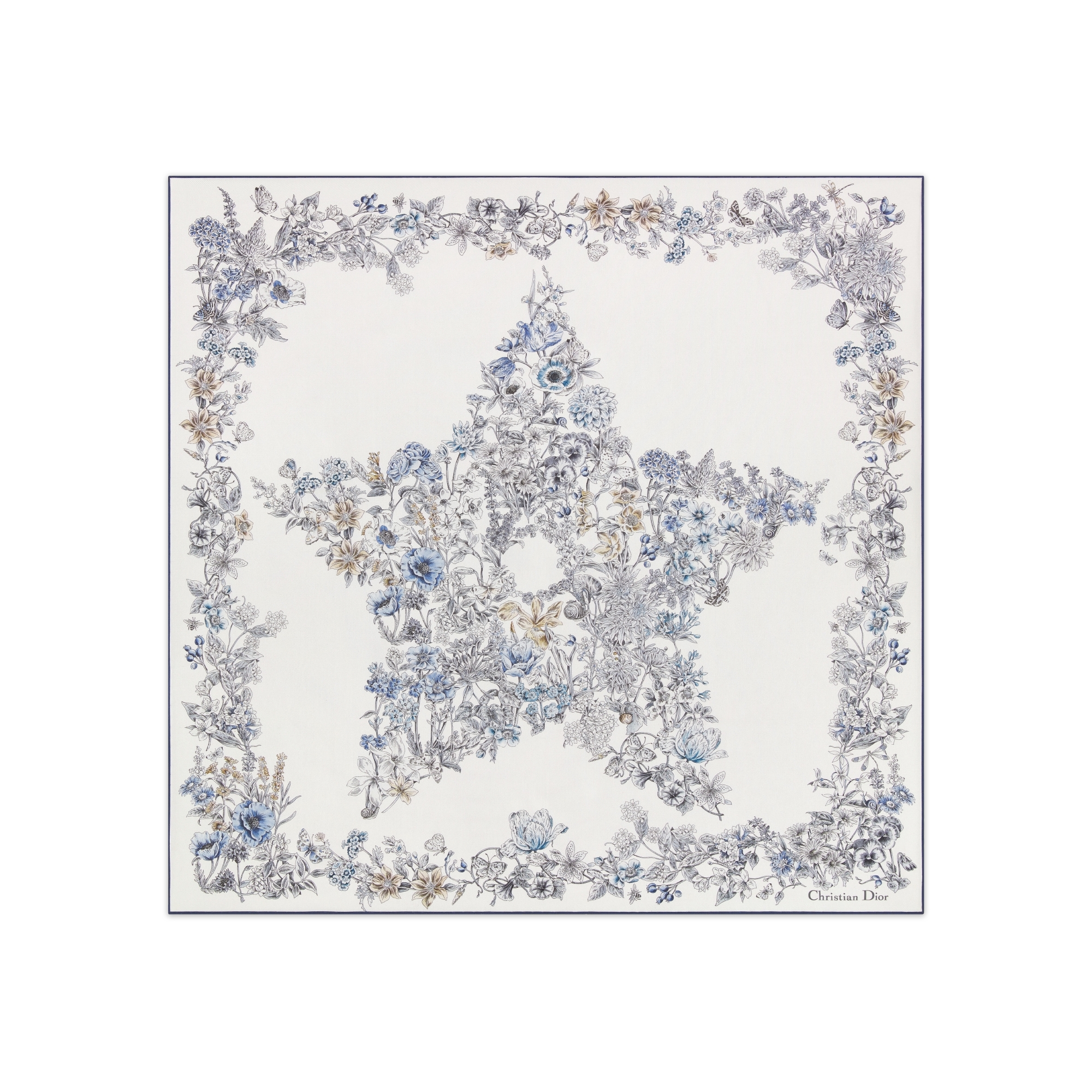 a*s様 新品ギフト包装！ Dior 70 シルク スクエアスカーフ　2024S DIOR | Dior Star 70 スクエアスカーフ シルクツイル