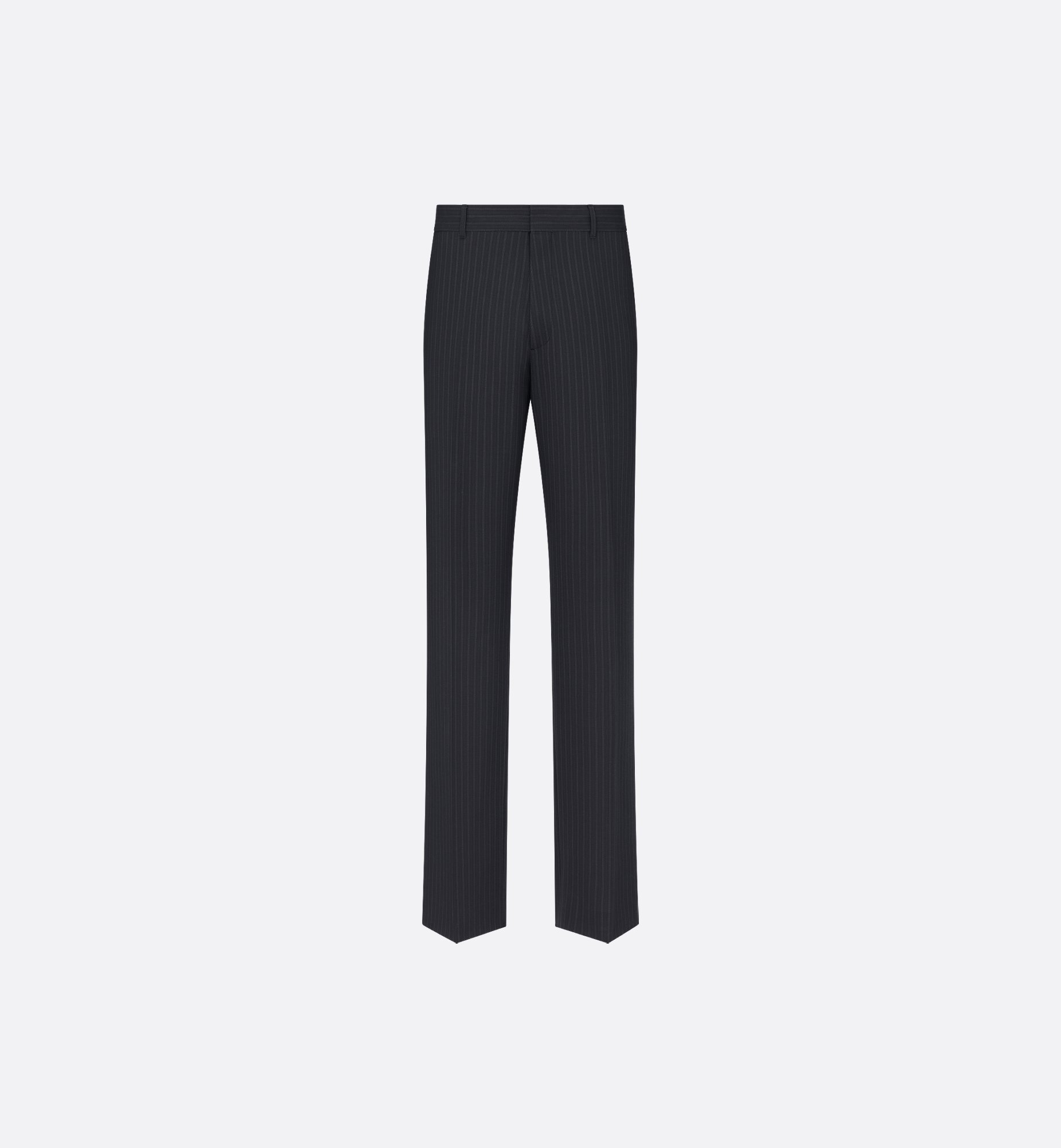 Tailored Straight Pants Black Striped Wool | DIOR Tailored Straight Pants Black Striped Wool | DIOR