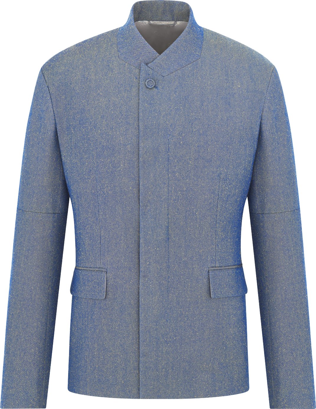 Jacket with Buttoned Collar Front view