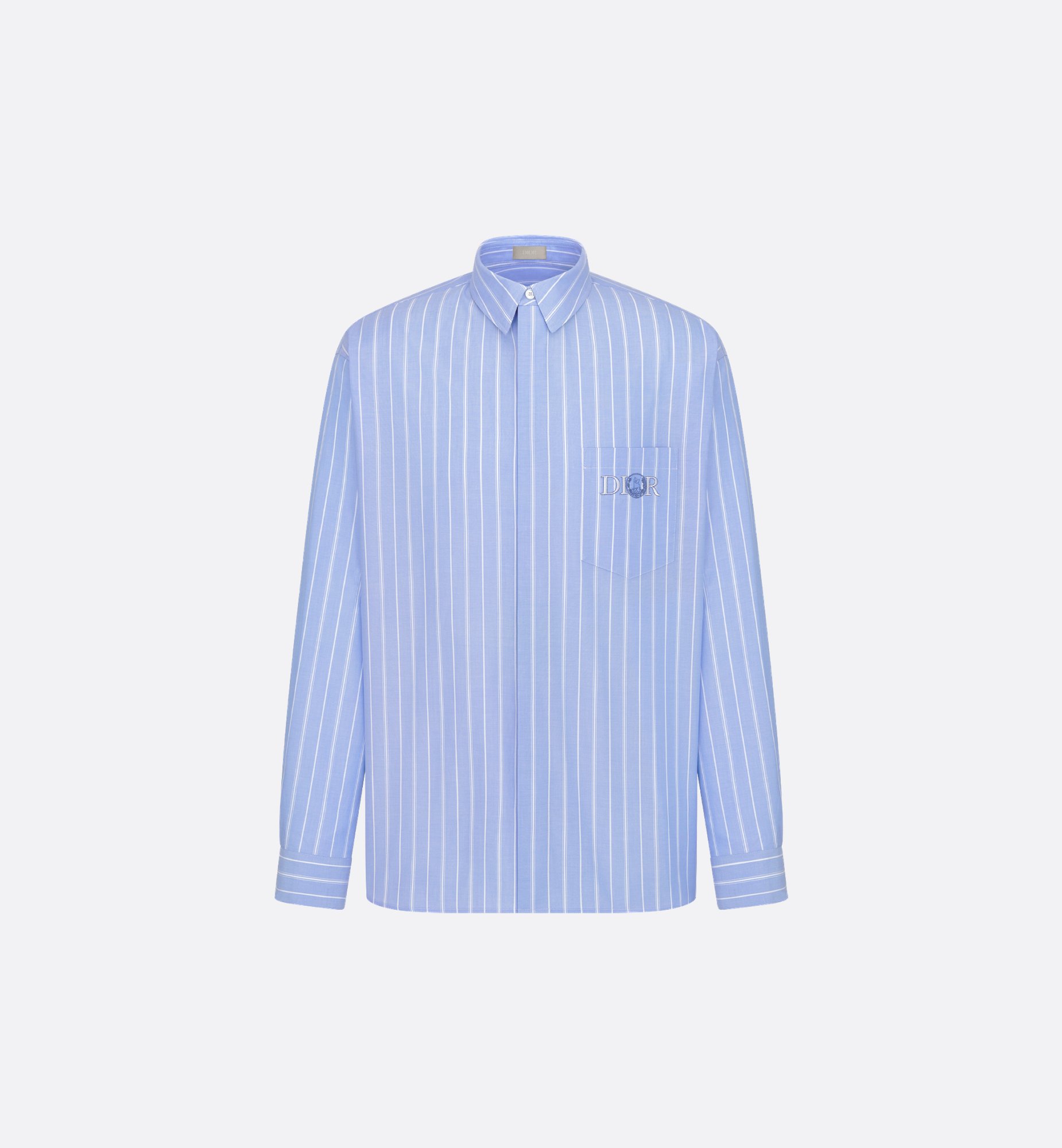 DIOR AND HYLTON NEL Oversized Shirt Blue and White Striped DIOR AND HYLTON NEL Oversized Shirt Blue and White Striped