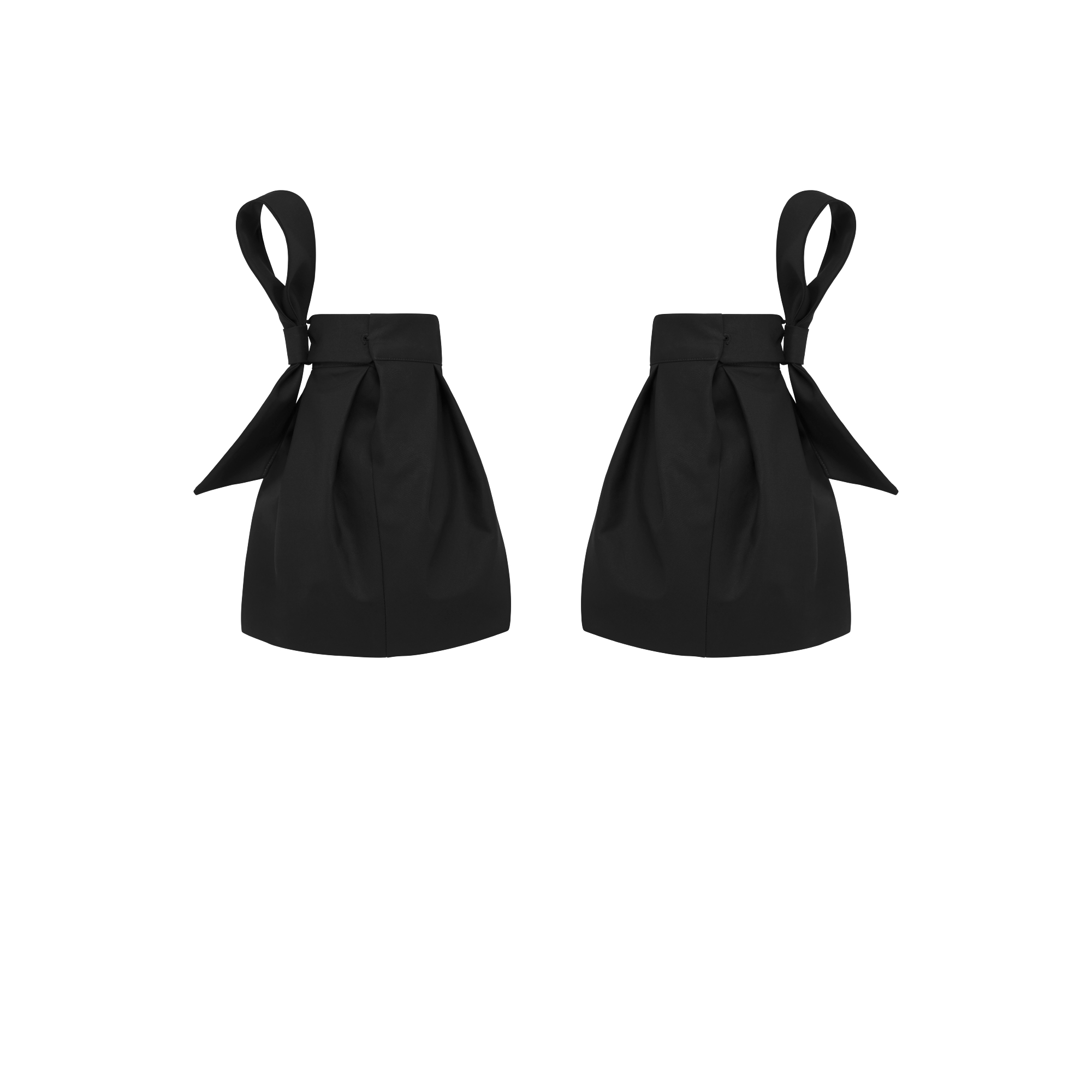 Gestrikte mouwophouders Blend van zwart dubbelzijdig satijn en katoen E08