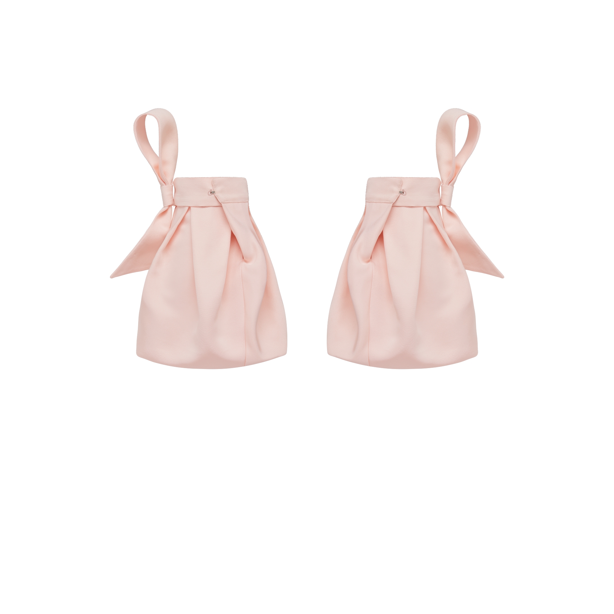 Tied Sleeve Garters Pink Silk Faille E08