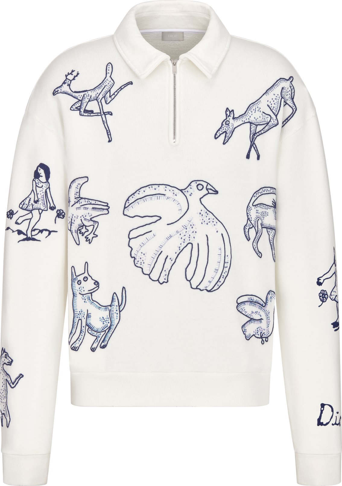 Sweatshirt with Zipped Collar Front view Front view