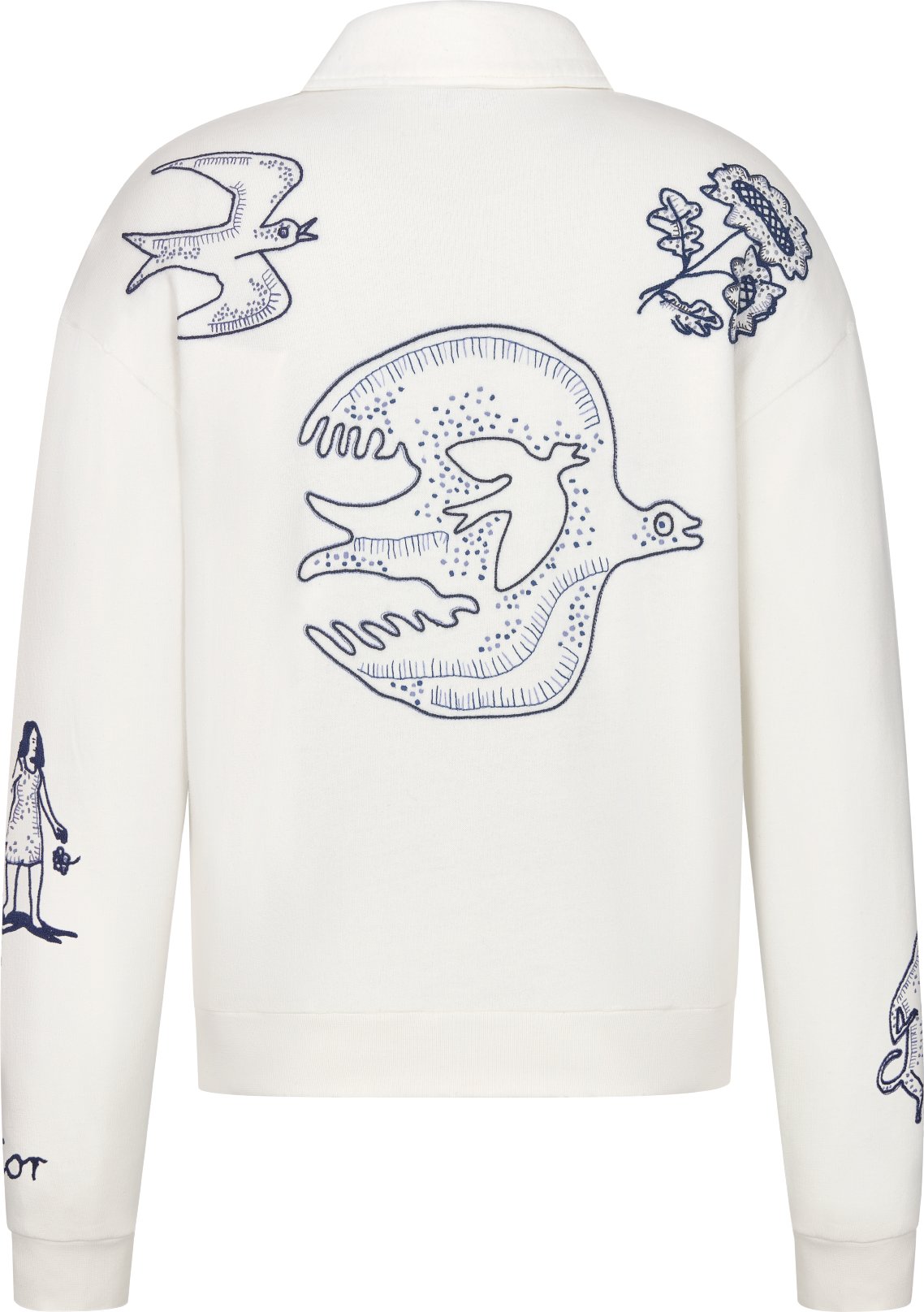 Sweatshirt with Zipped Collar Back view