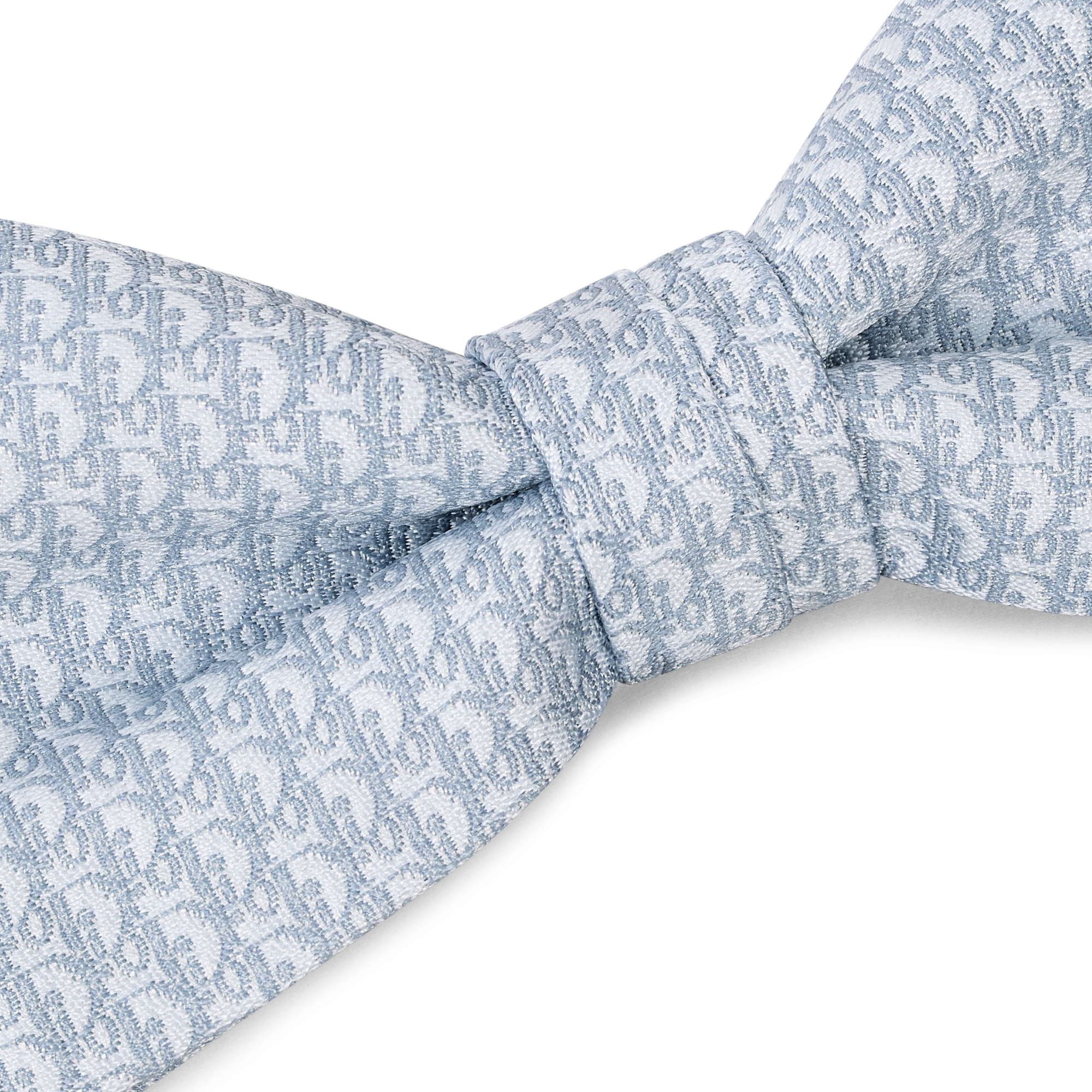 Dior Oblique Bow Tie Light Blue and Blue Silk E10