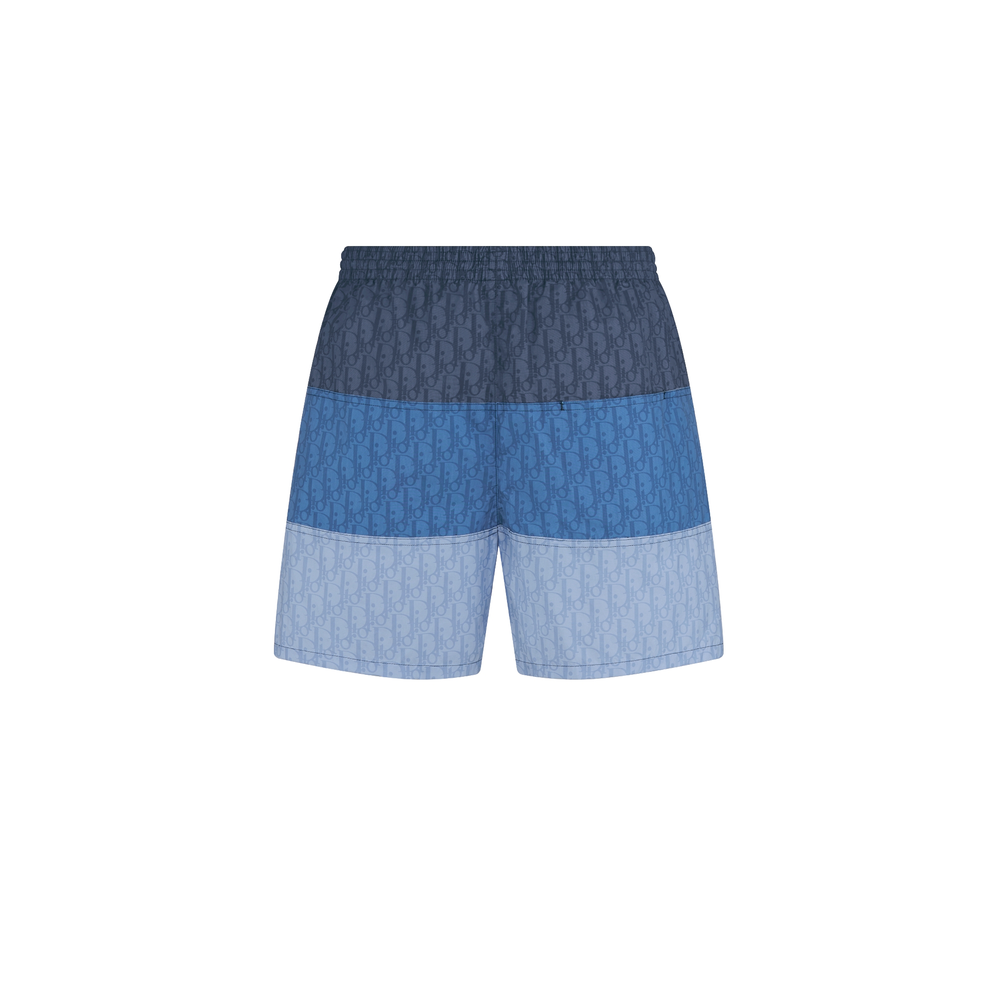 Short de bain Dior Oblique Toile technique color-block bleue E08