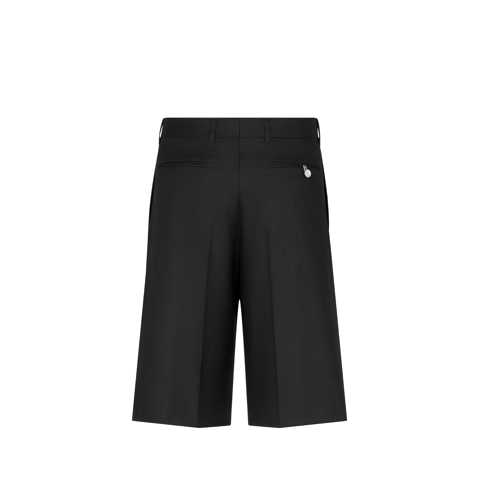 Dior Icons Loose Bermuda Shorts Black Wool and Cashmere Twill E08