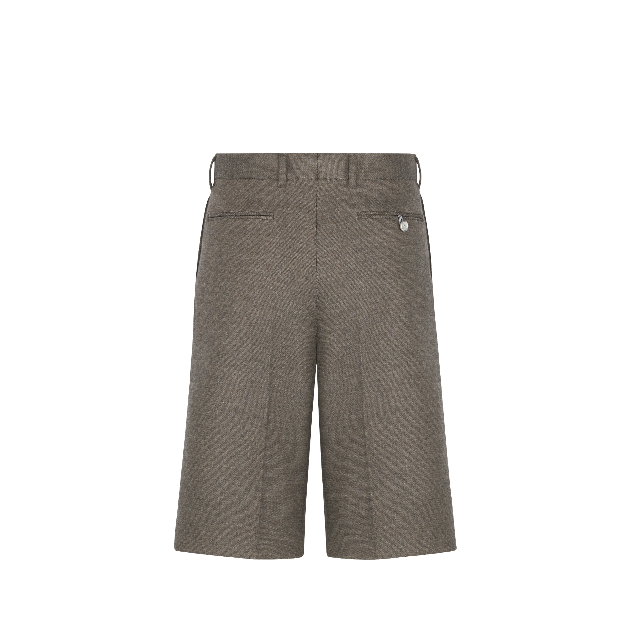 Dior Icons Loose Bermuda Shorts Brown Virgin Wool and Cashmere Blend E08