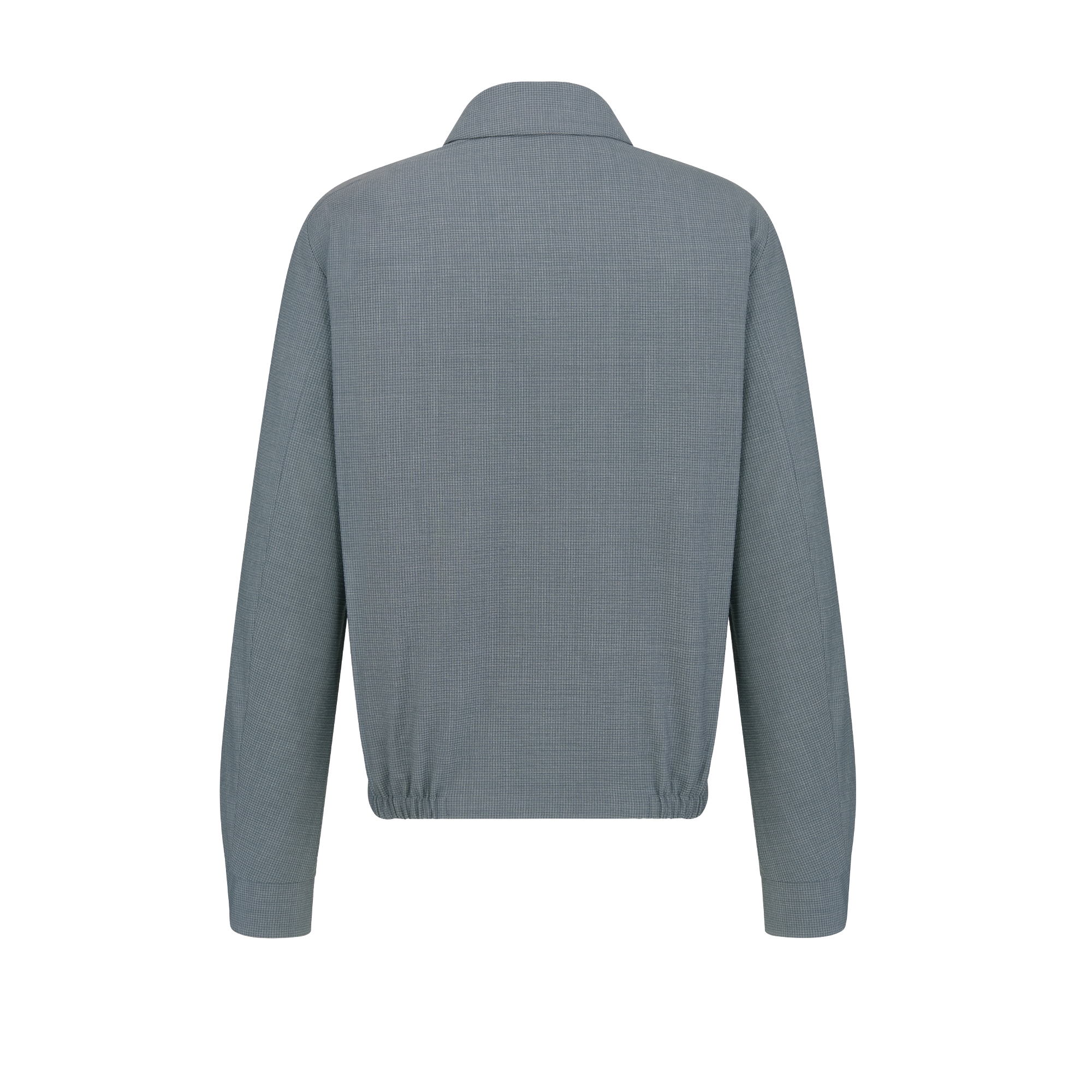 Colbert met rits Grijze geruite seersucker van een scheerwolblend E08