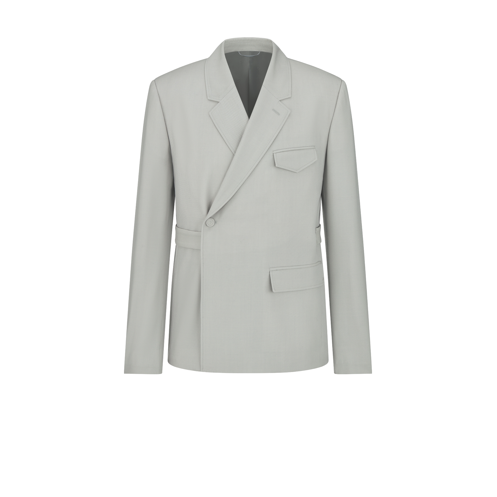 ベルト付き ジャケット ウールツイル E01