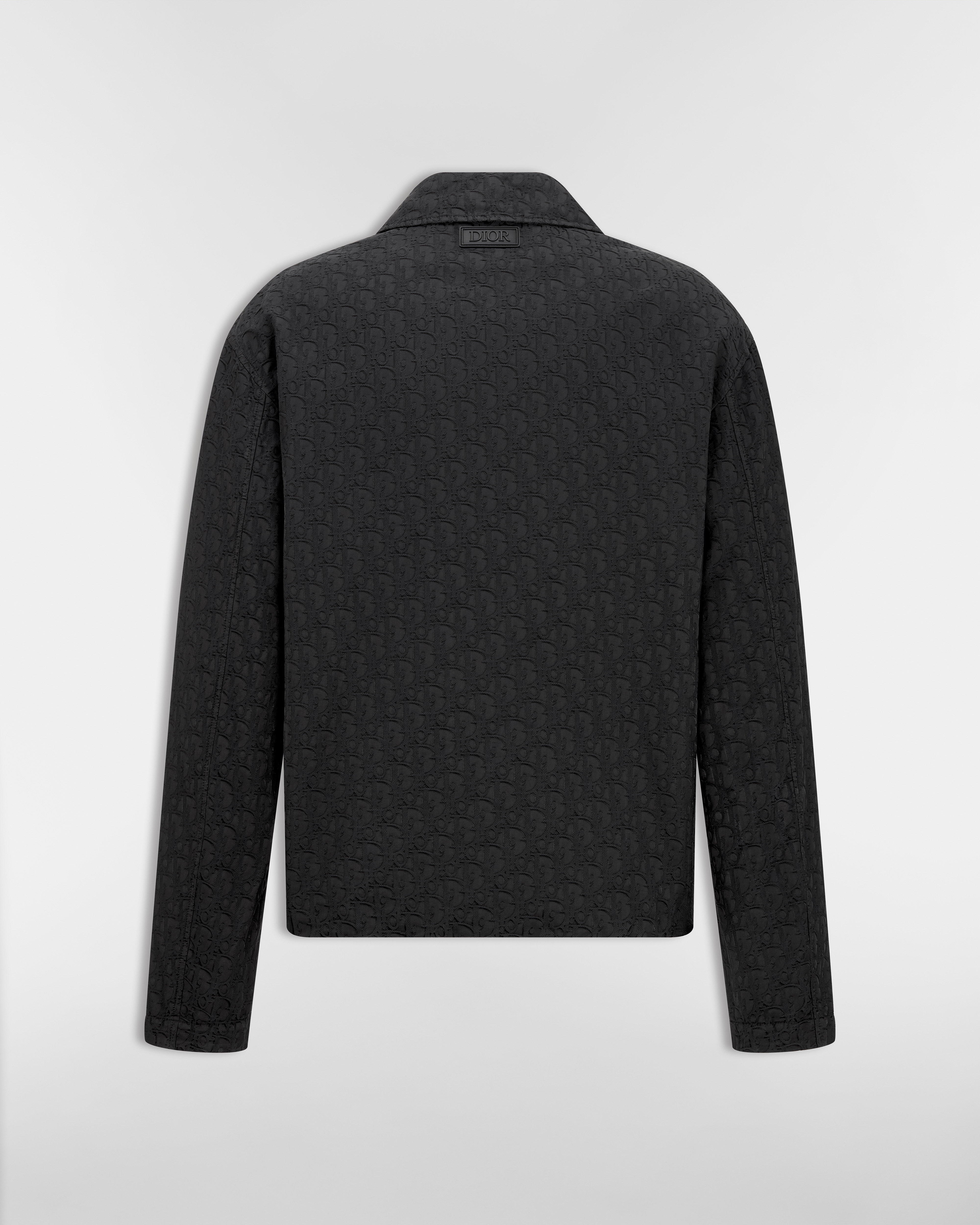 Dior Oblique Blouson Jacket Deep Gray Cotton-Blend Jacquard E08