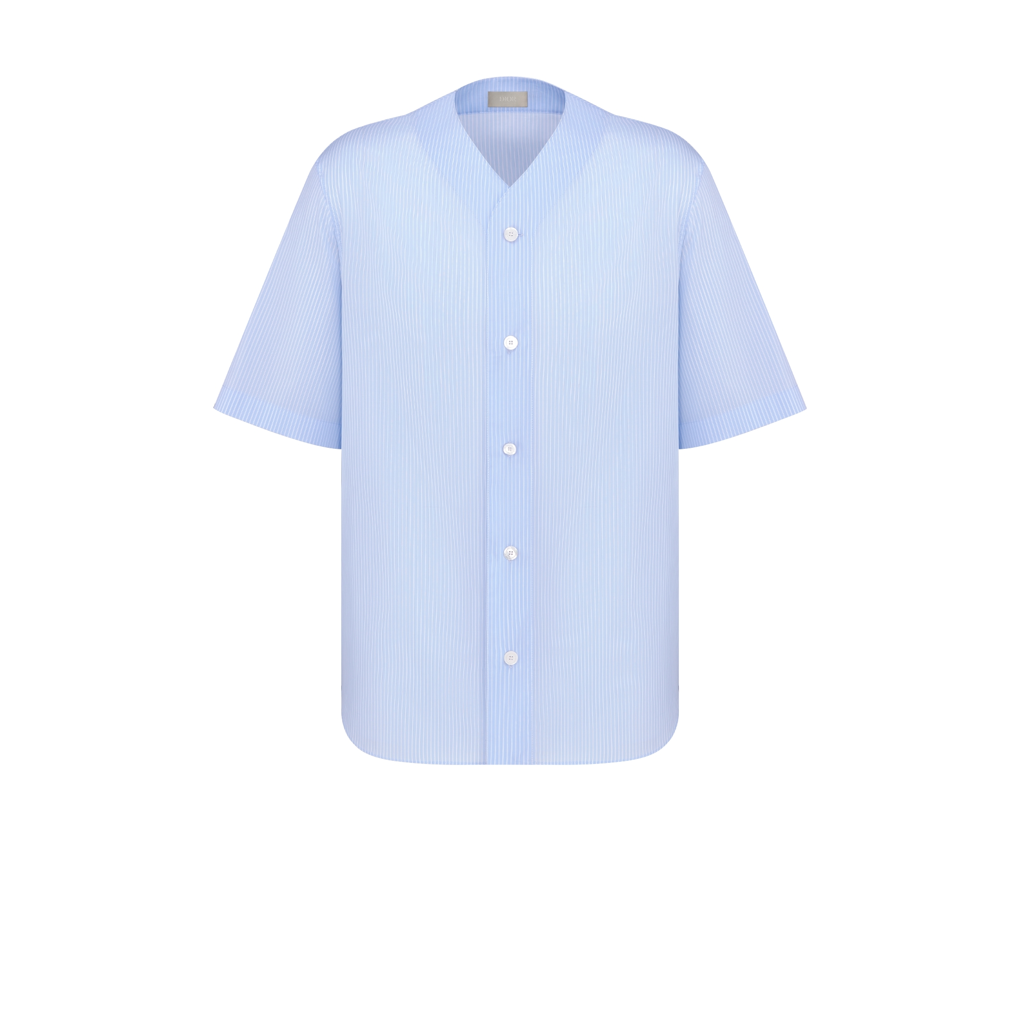 ショートスリーブ ベースボールシャツ コットンポプリン E01