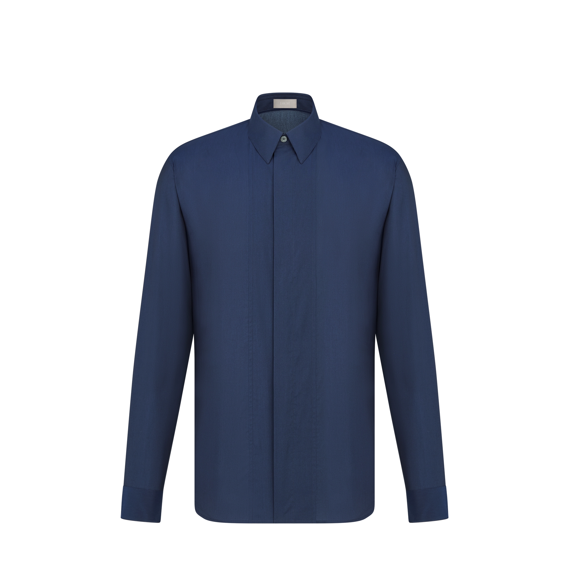 Classic Shirt Navy Blue Cotton and Silk | DIOR