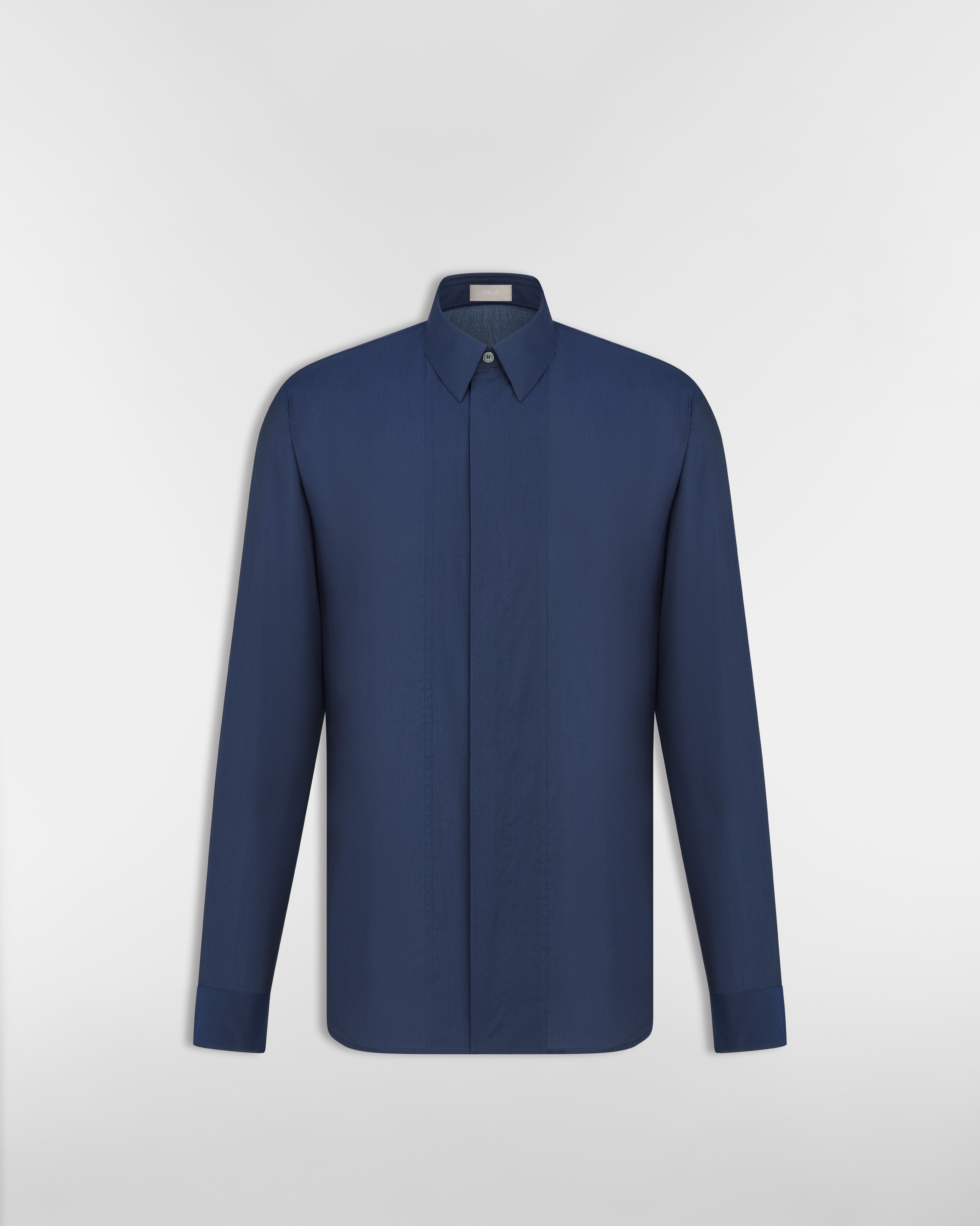 Luxury Navy Blue Cotton Shirt for Men | Designer Fashion | DIOR US