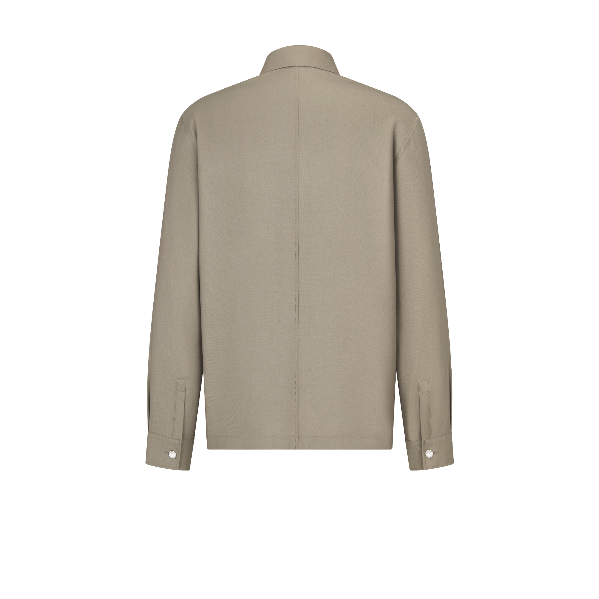 Dior Icons-shirt Beige keperstof van wol en kasjmier E08