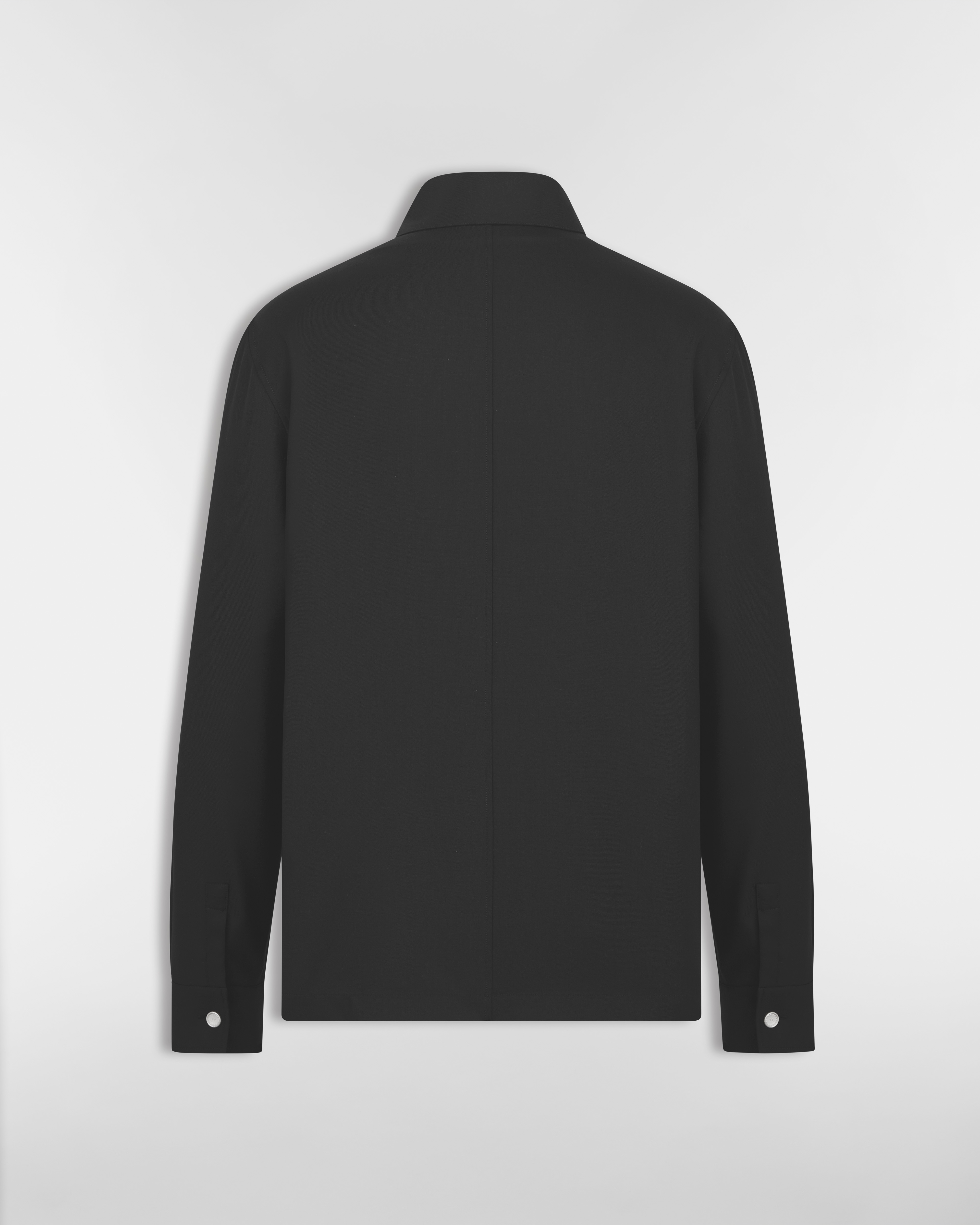 Dior Icons Shirt Black Wool and Cashmere Twill E08