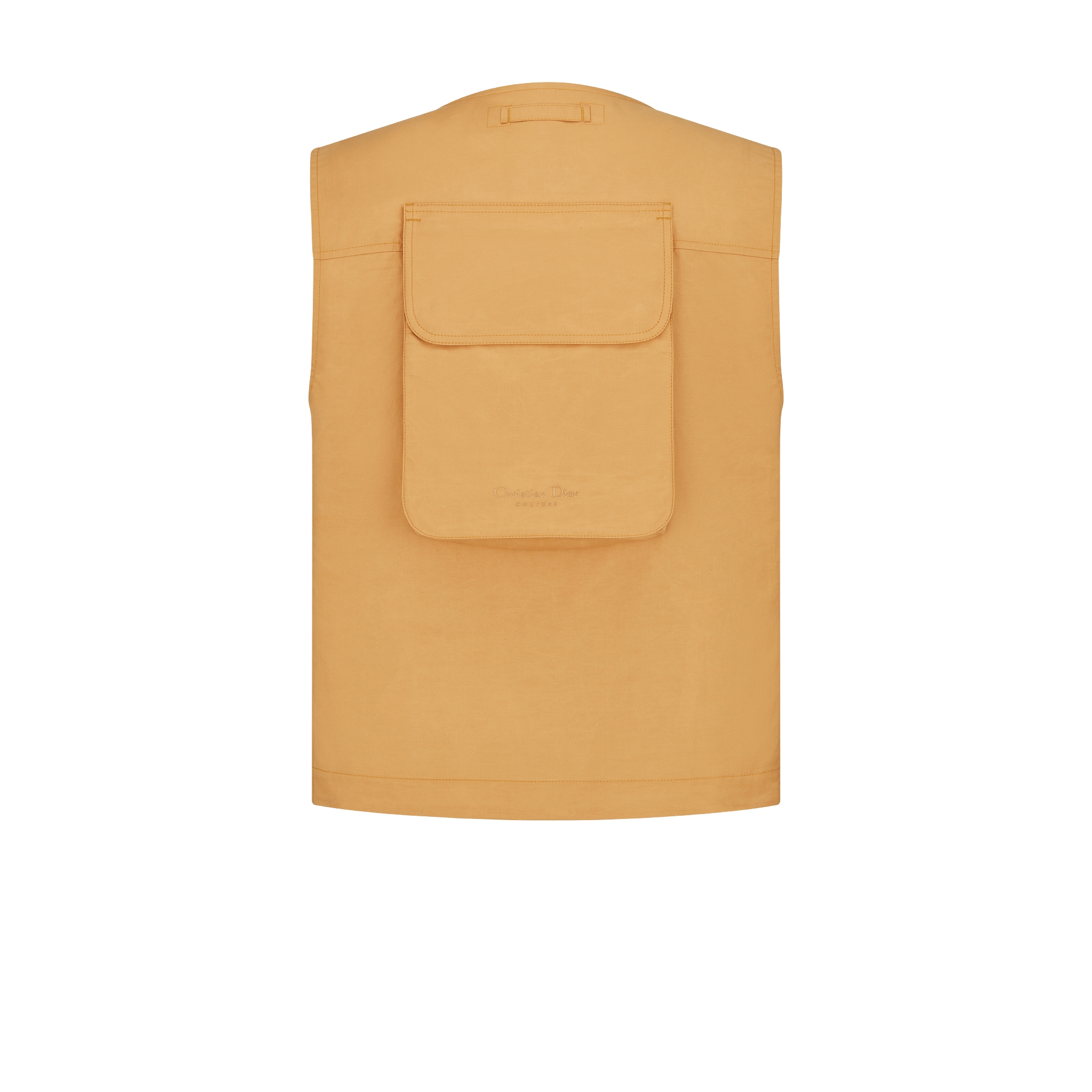 Christian Dior Couture Vest Brown Cotton Blend E08