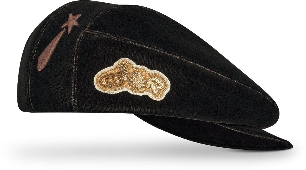 DIOR AND LEWIS HAMILTON Flat Cap Brown Velvet | DIOR