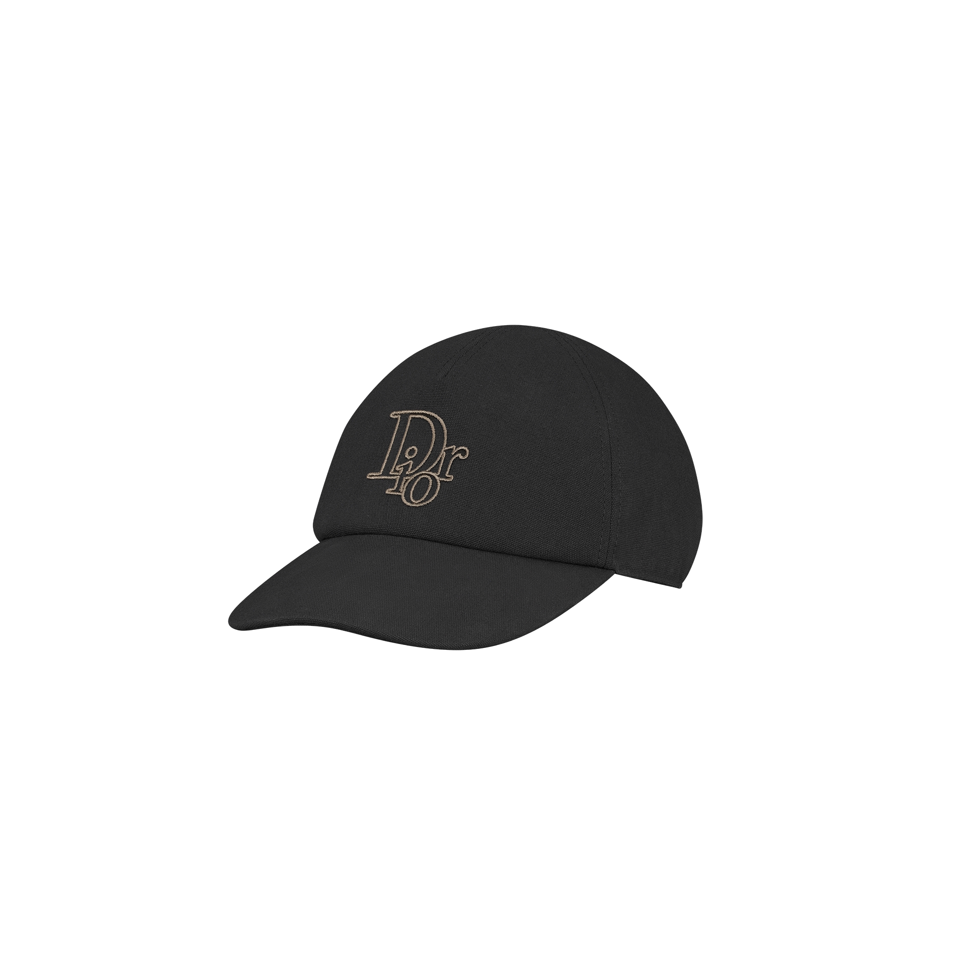 Cap with Centered Dior Oblique Black Cotton Canvas E03