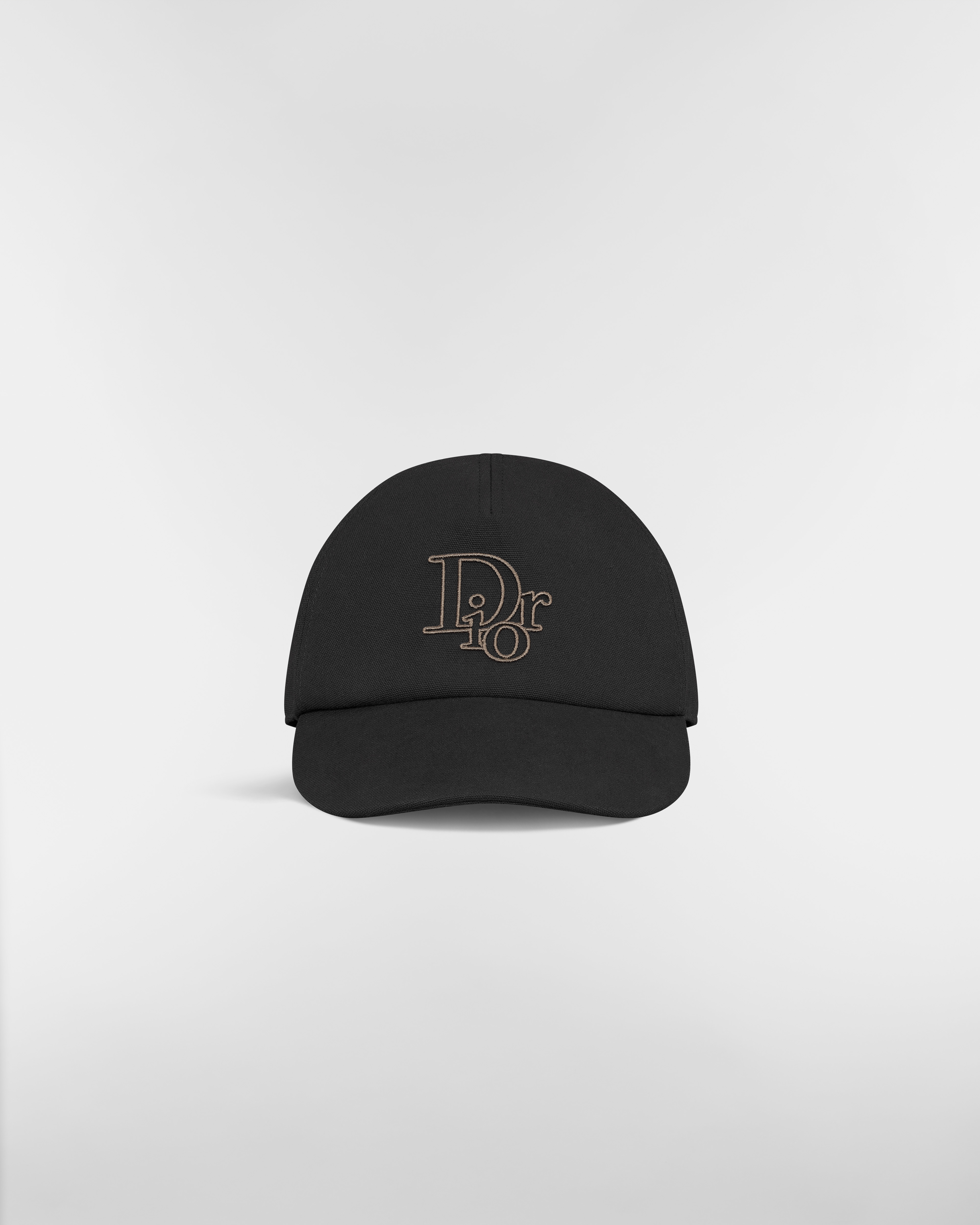 Gorra con motivo Dior Oblique centrado Lona de algodón negra E01