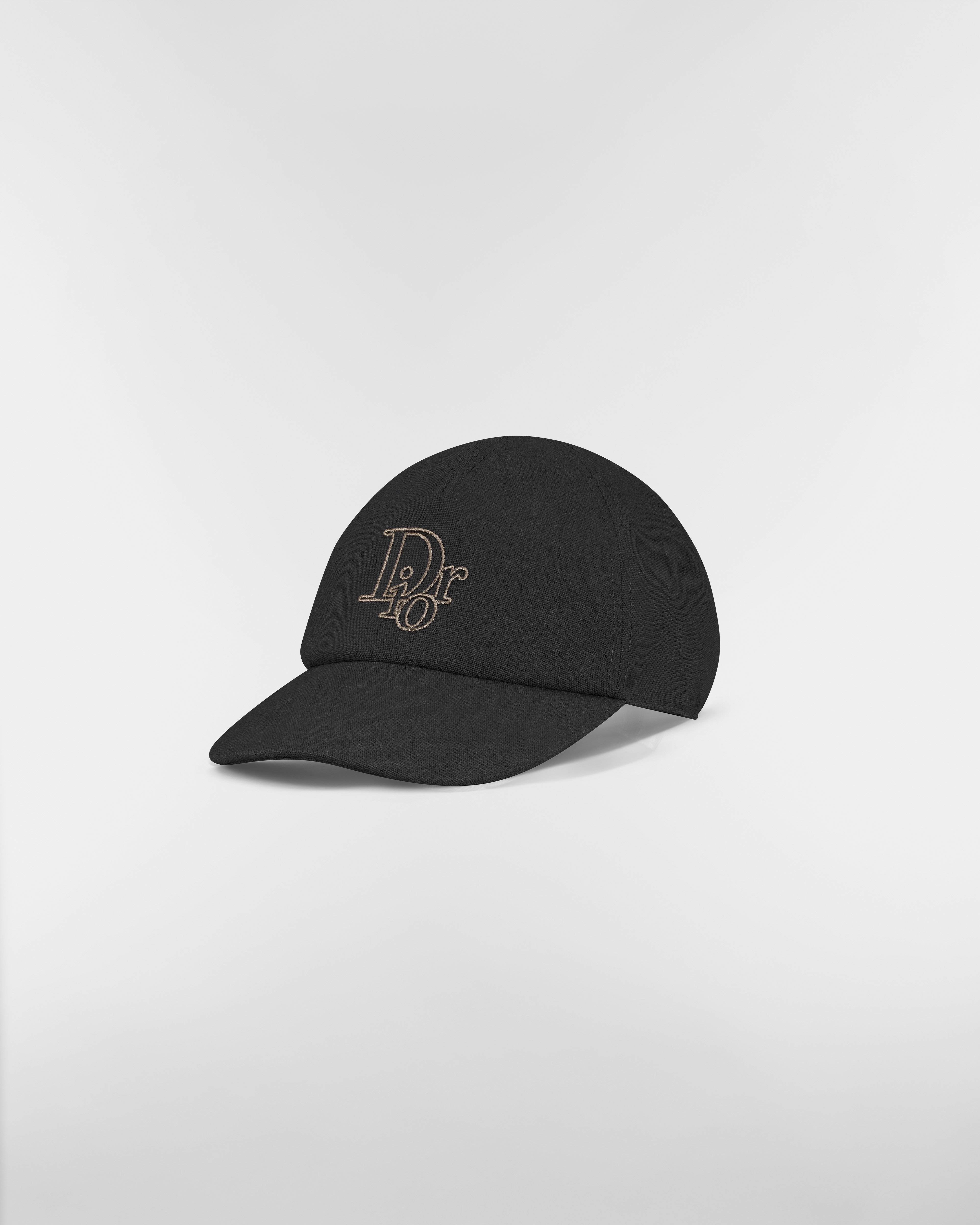 Gorra con motivo Dior Oblique centrado Lona de algodón negra E03