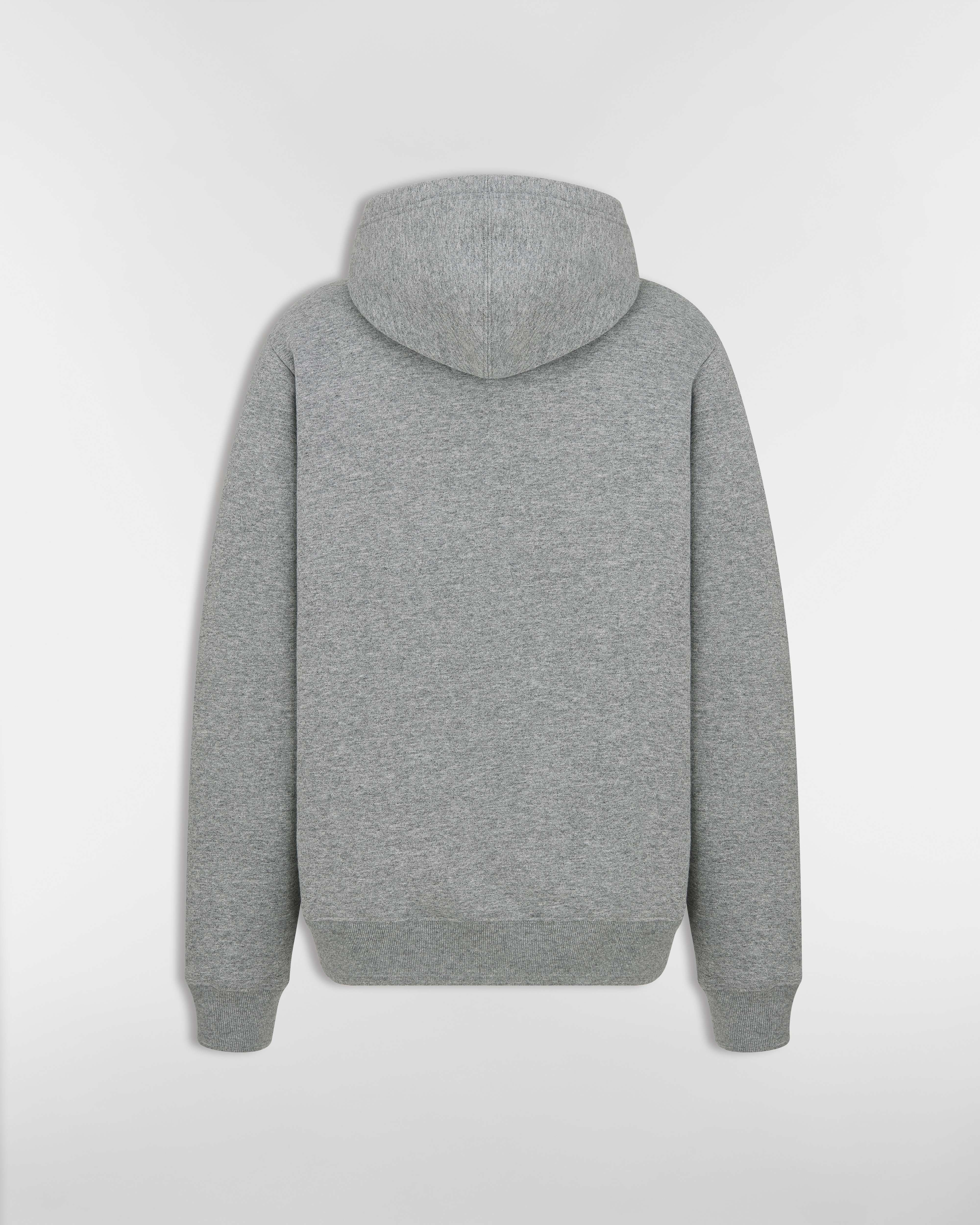 Dior Icons Hooded Sweatshirt Gray Heathered Cashmere- and Cotton-Blend Fleece E08