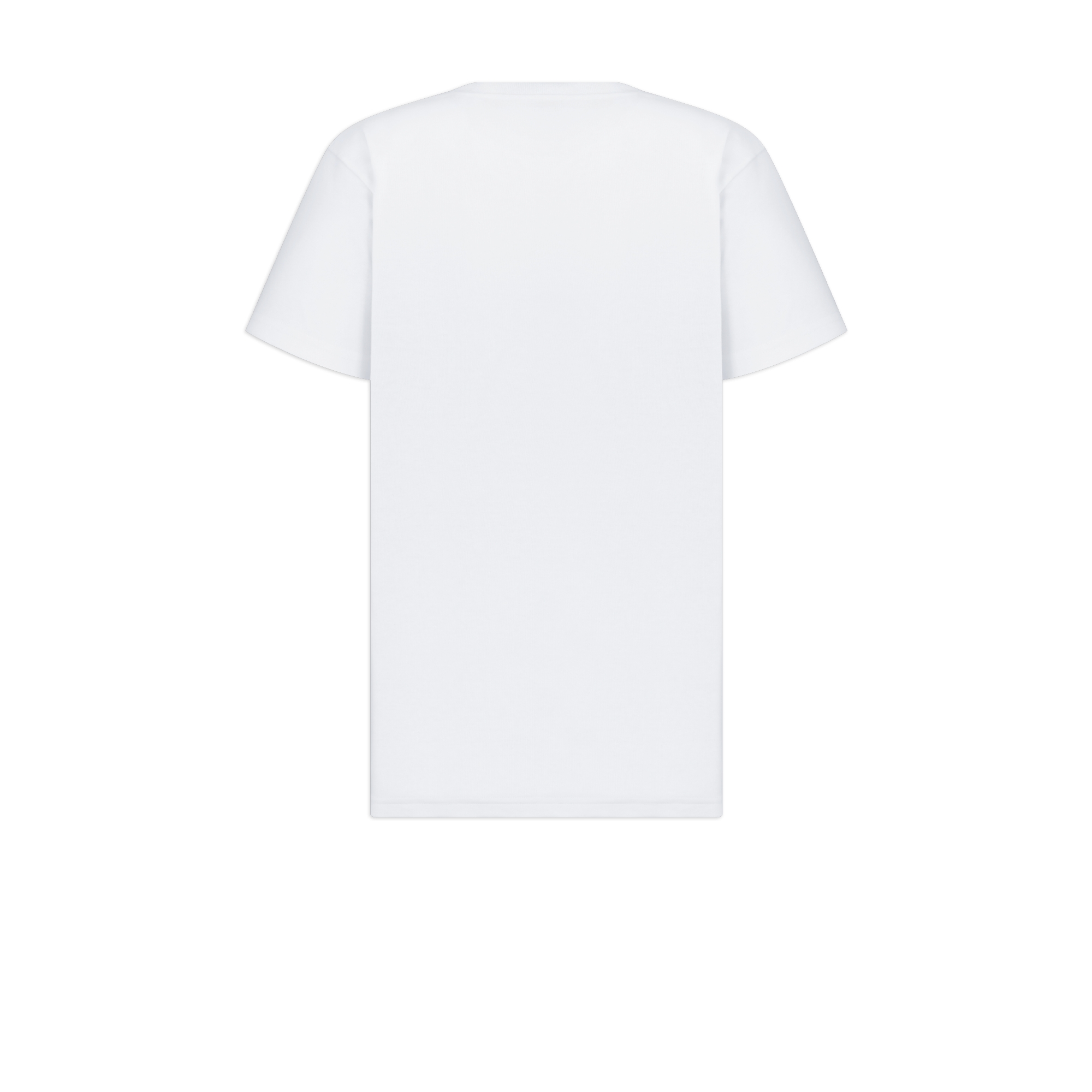 CD Icon T-Shirt, Fitted Silhouette White Cotton Jersey E08