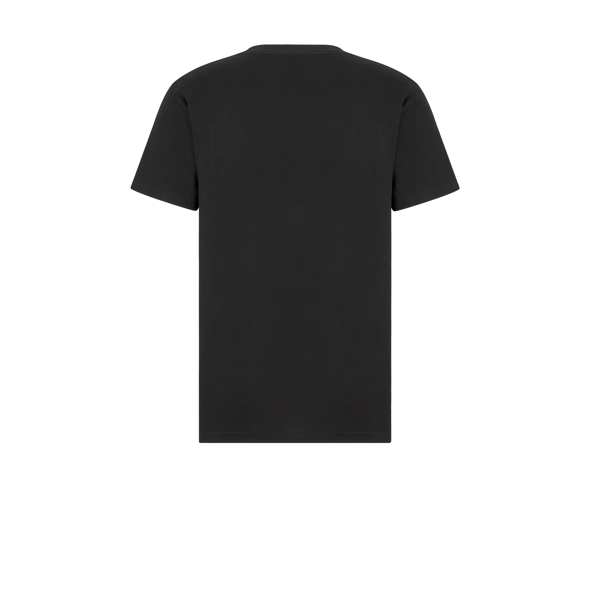 CD Icon 修身剪裁 T 恤 黑色棉質平織布 E08