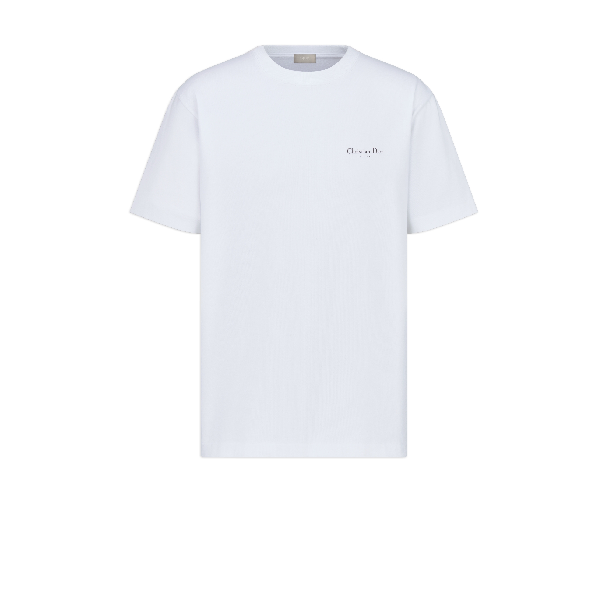 寬鬆剪裁 Christian Dior Couture Lily of the Valley T 恤 白色純棉平紋布 E01