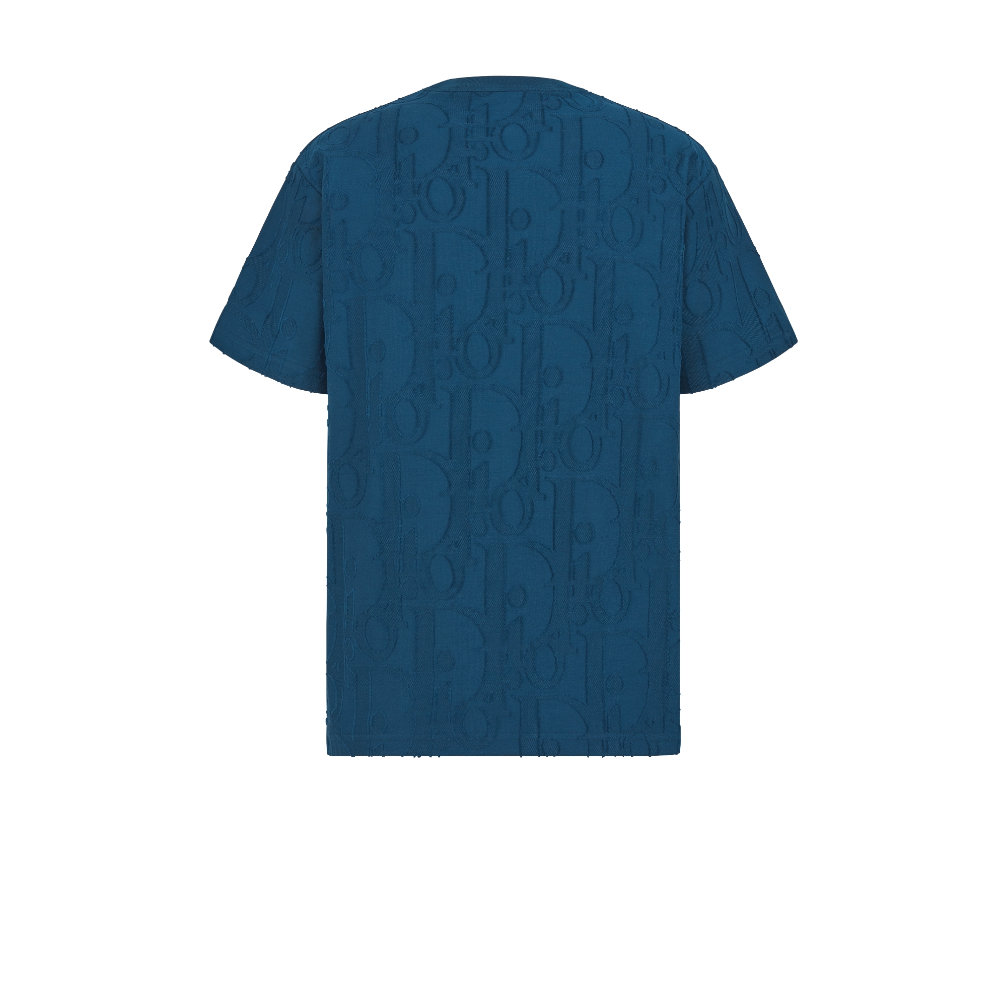 Dior Oblique T-Shirt, Relaxed Fit Deep Blue Cotton Jersey E08