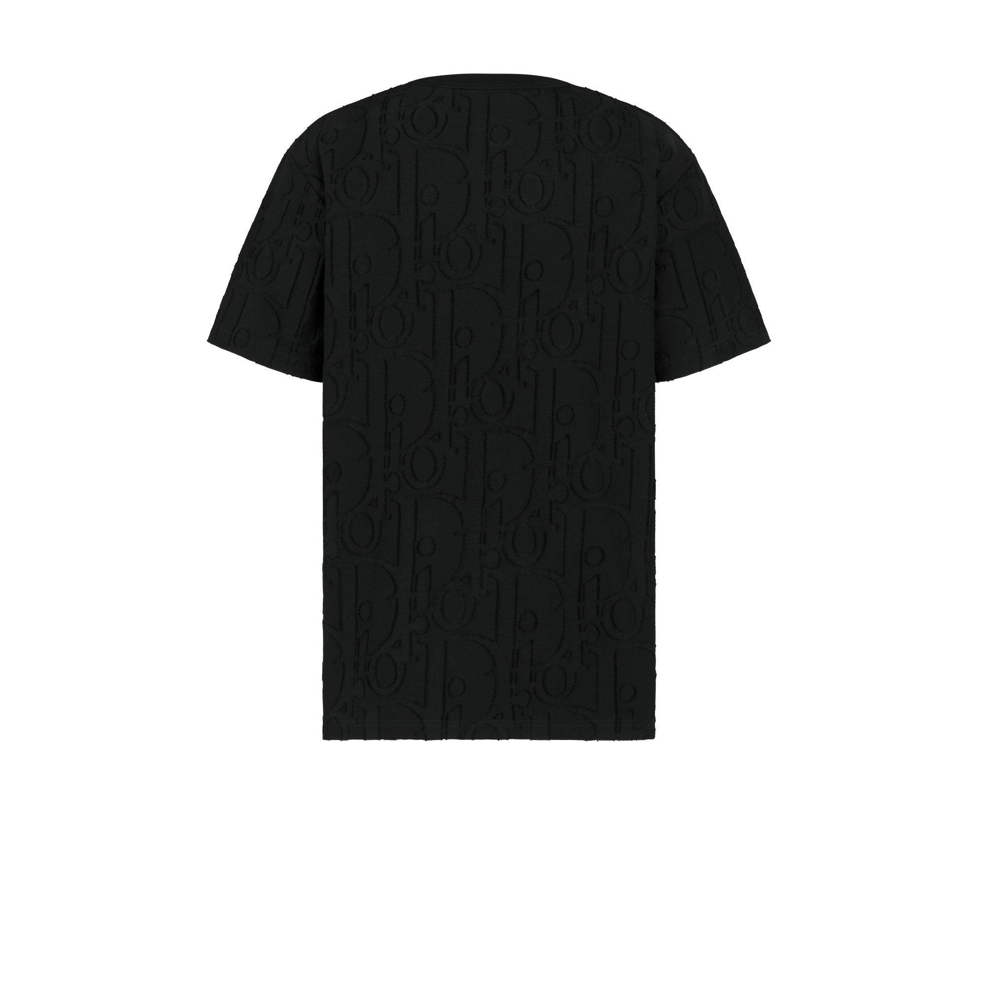 Dior Oblique T-Shirt, Relaxed Fit Black Cotton Jersey E08
