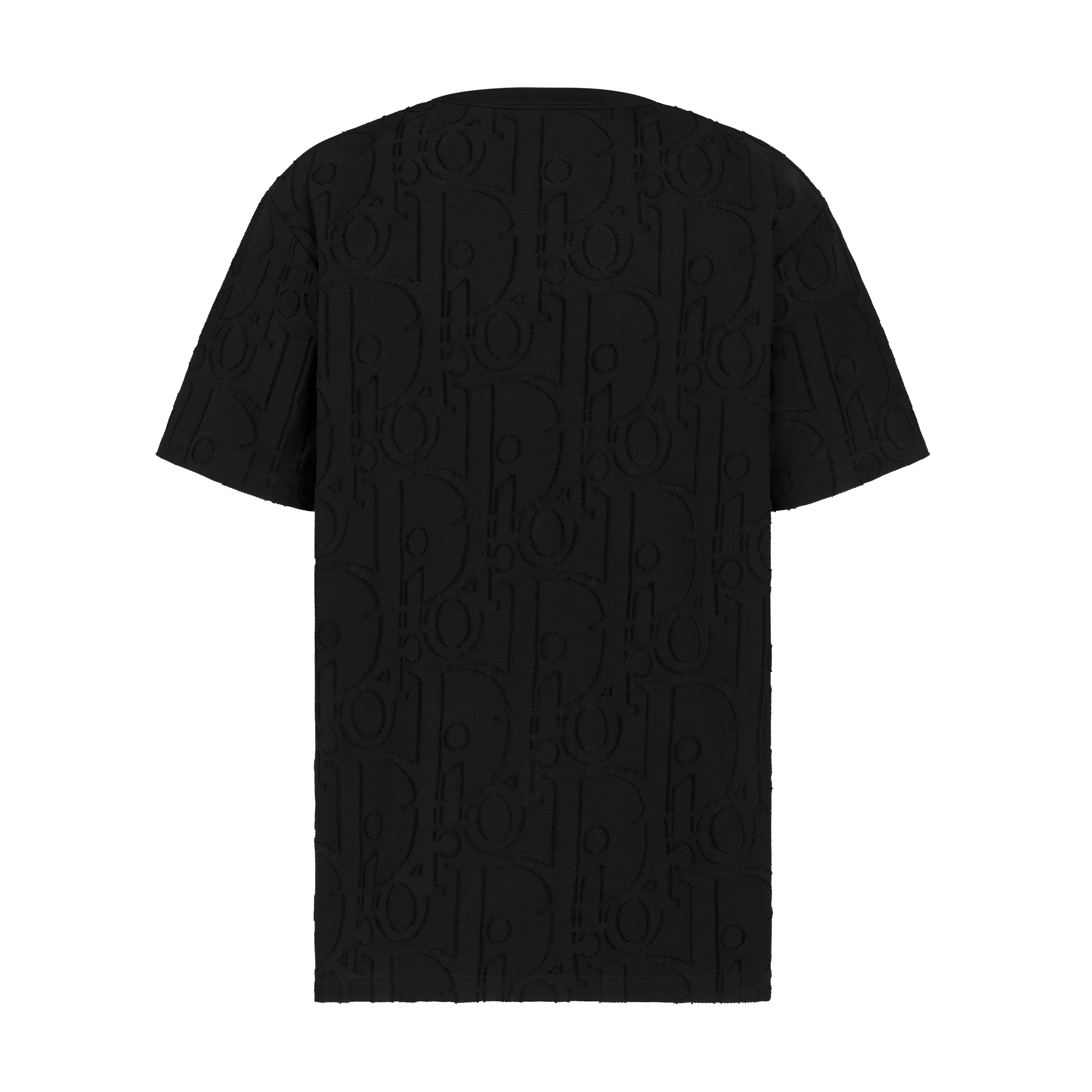 Dior Oblique T-Shirt, Relaxed Fit Black Cotton Jersey E08
